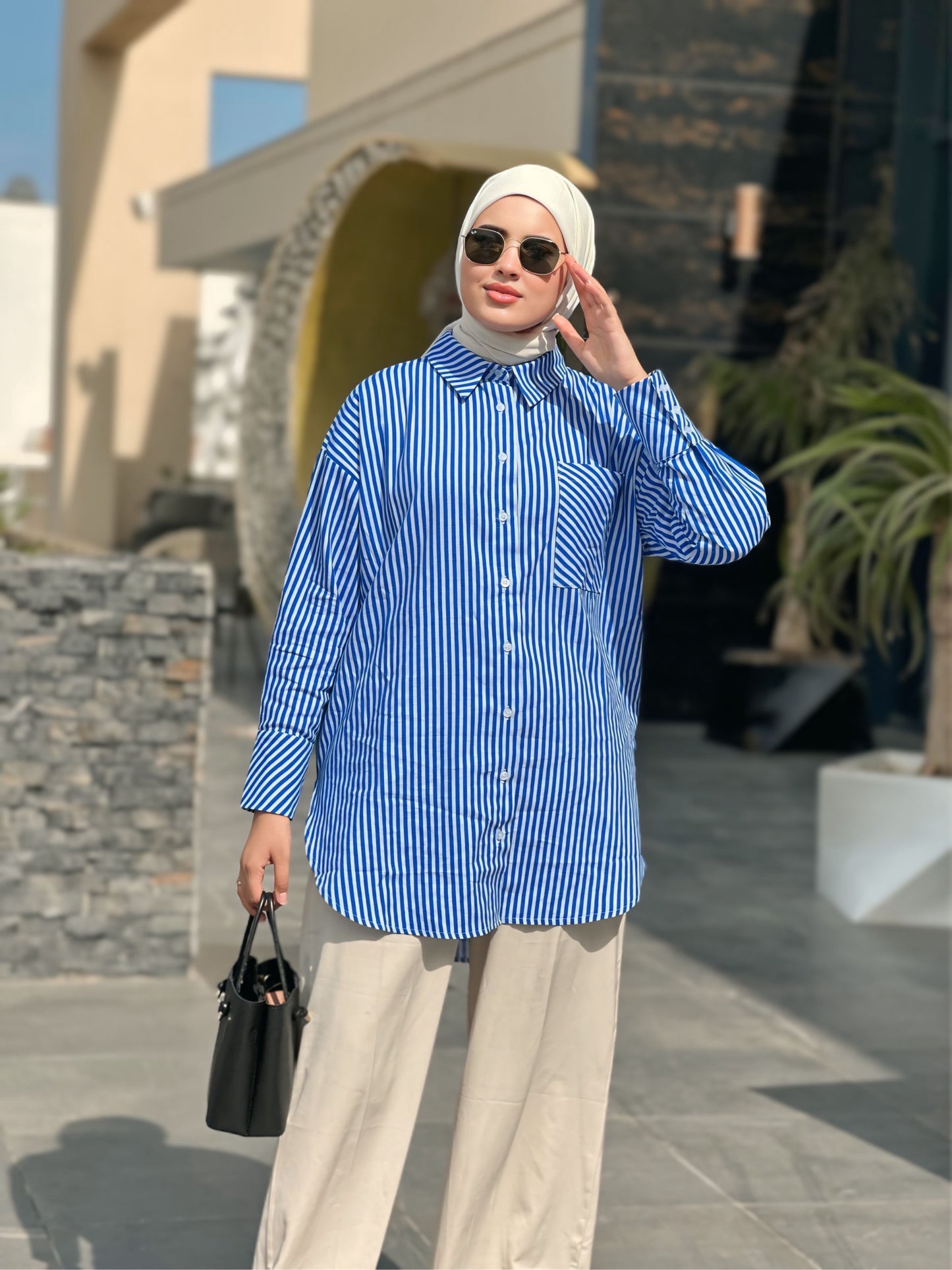 Chemise Longue Rayée