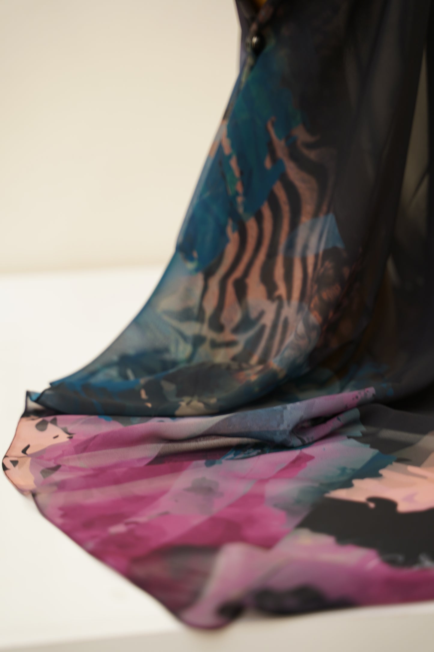 Foulard imprimé crepe chiffon
