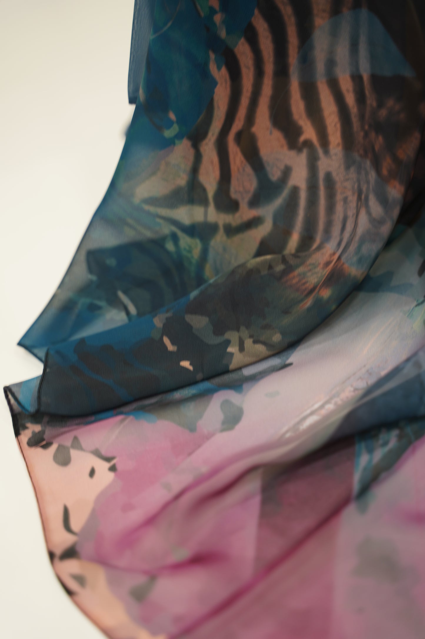 Foulard imprimé crepe chiffon