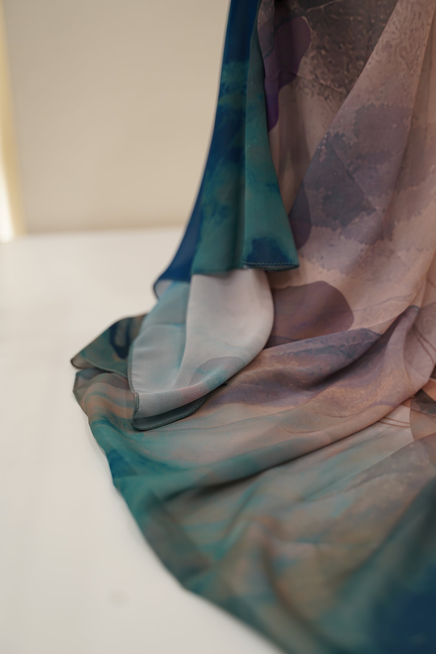 Foulard imprimé crepe chiffon