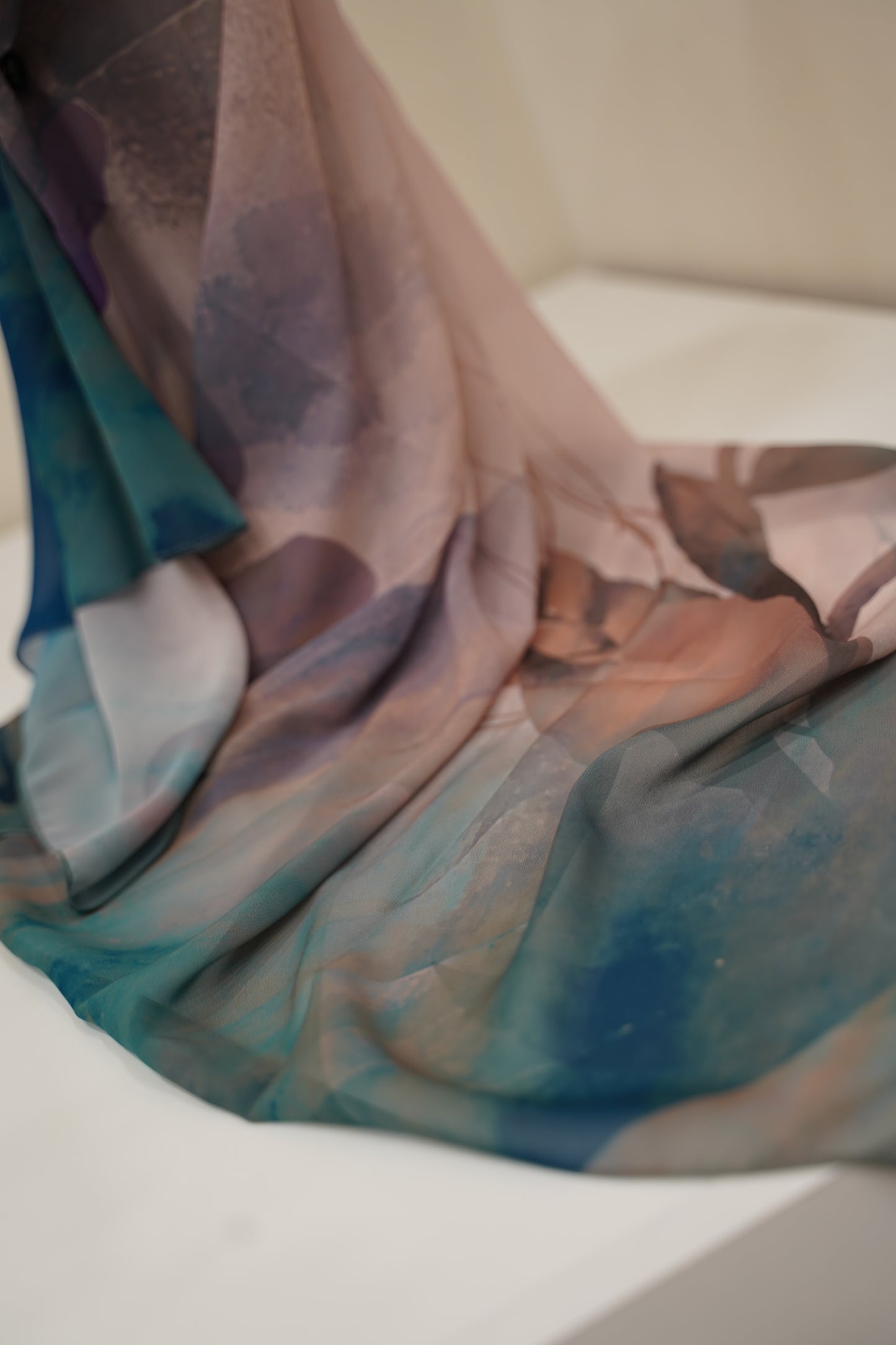 Foulard imprimé crepe chiffon