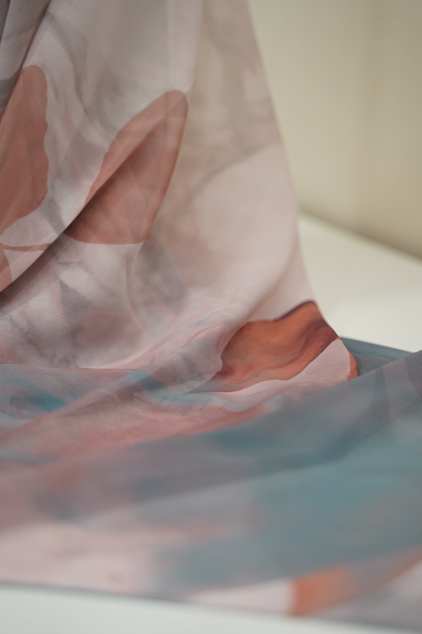 Foulard imprimé crepe chiffon