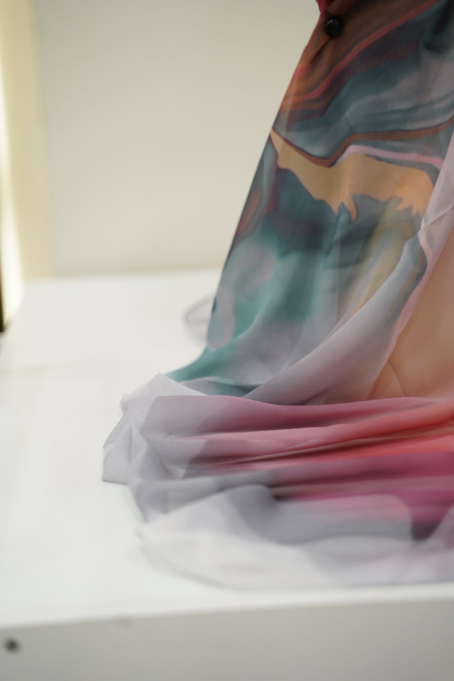 Foulard imprimé crepe chiffon