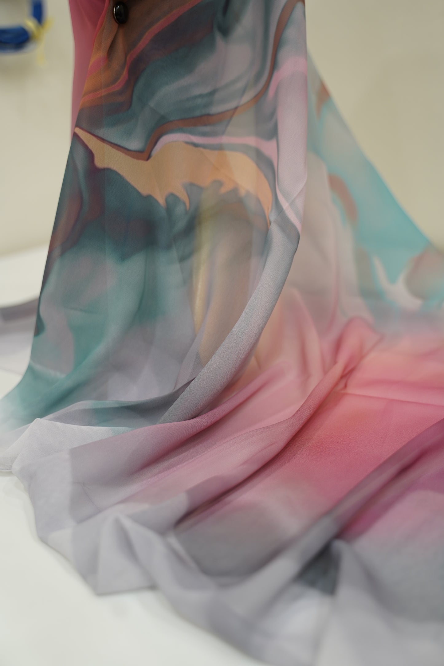 Foulard imprimé crepe chiffon