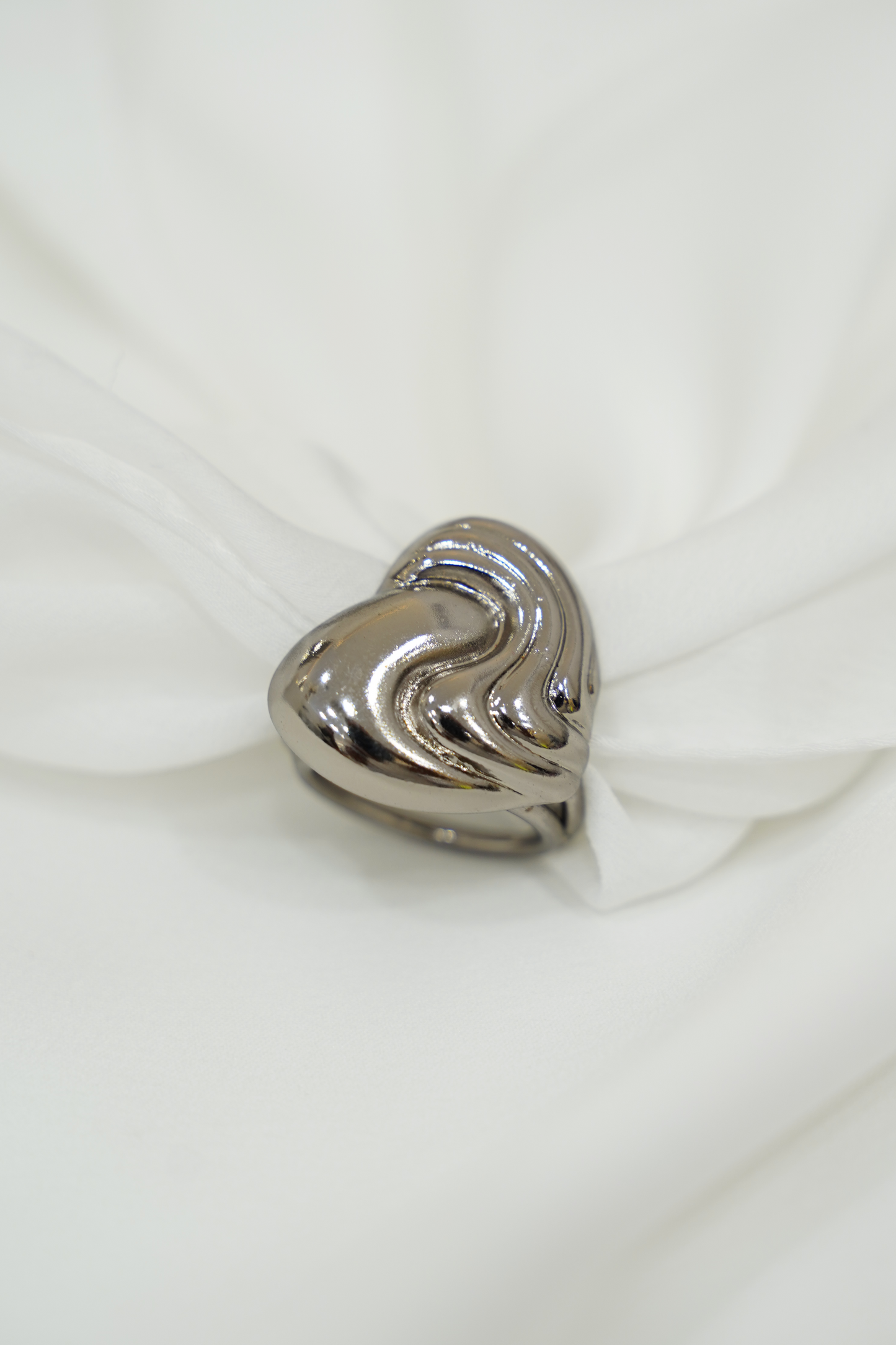 Bague foulard coeur