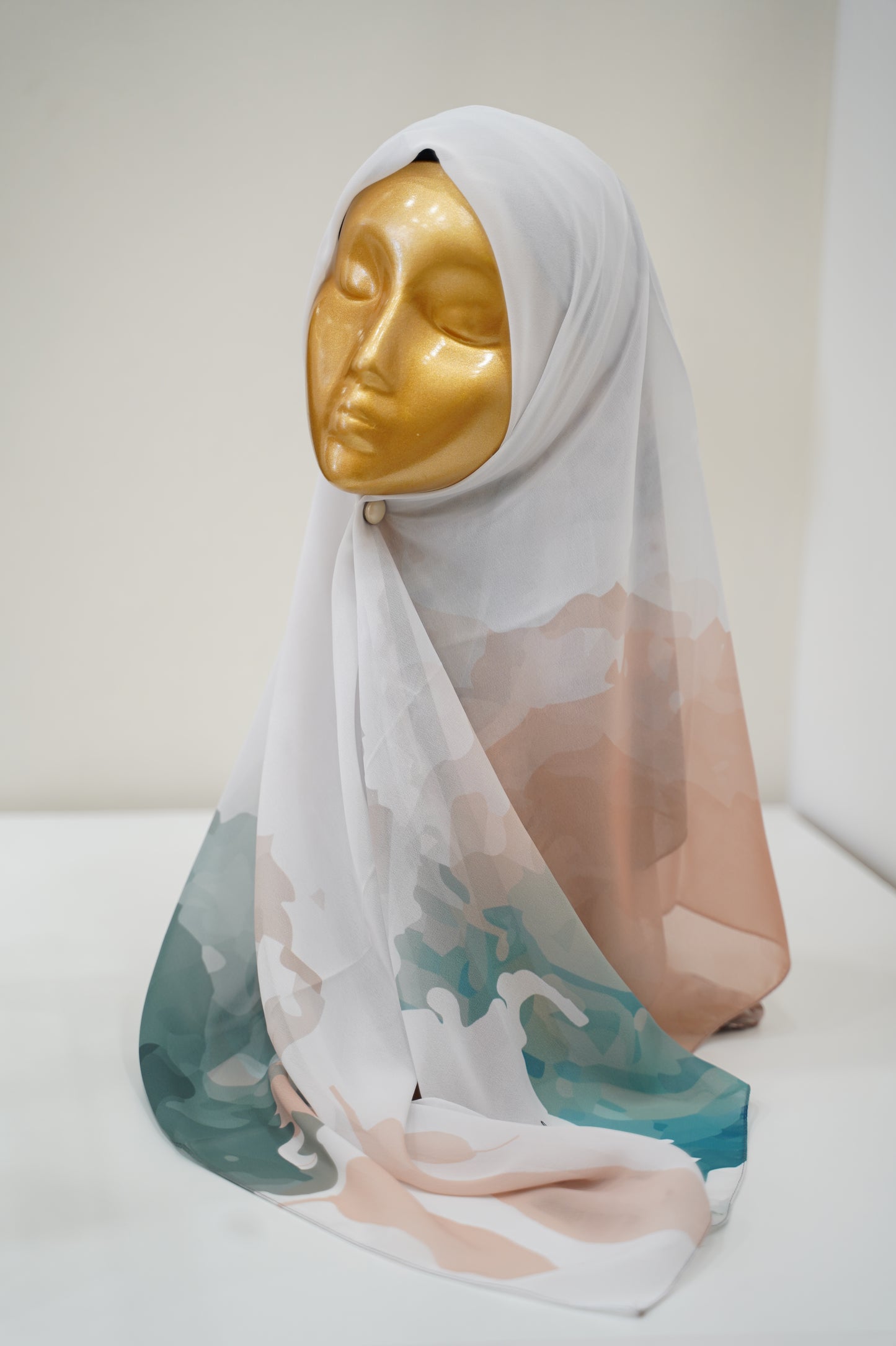 Foulard imprimé crepe chiffon