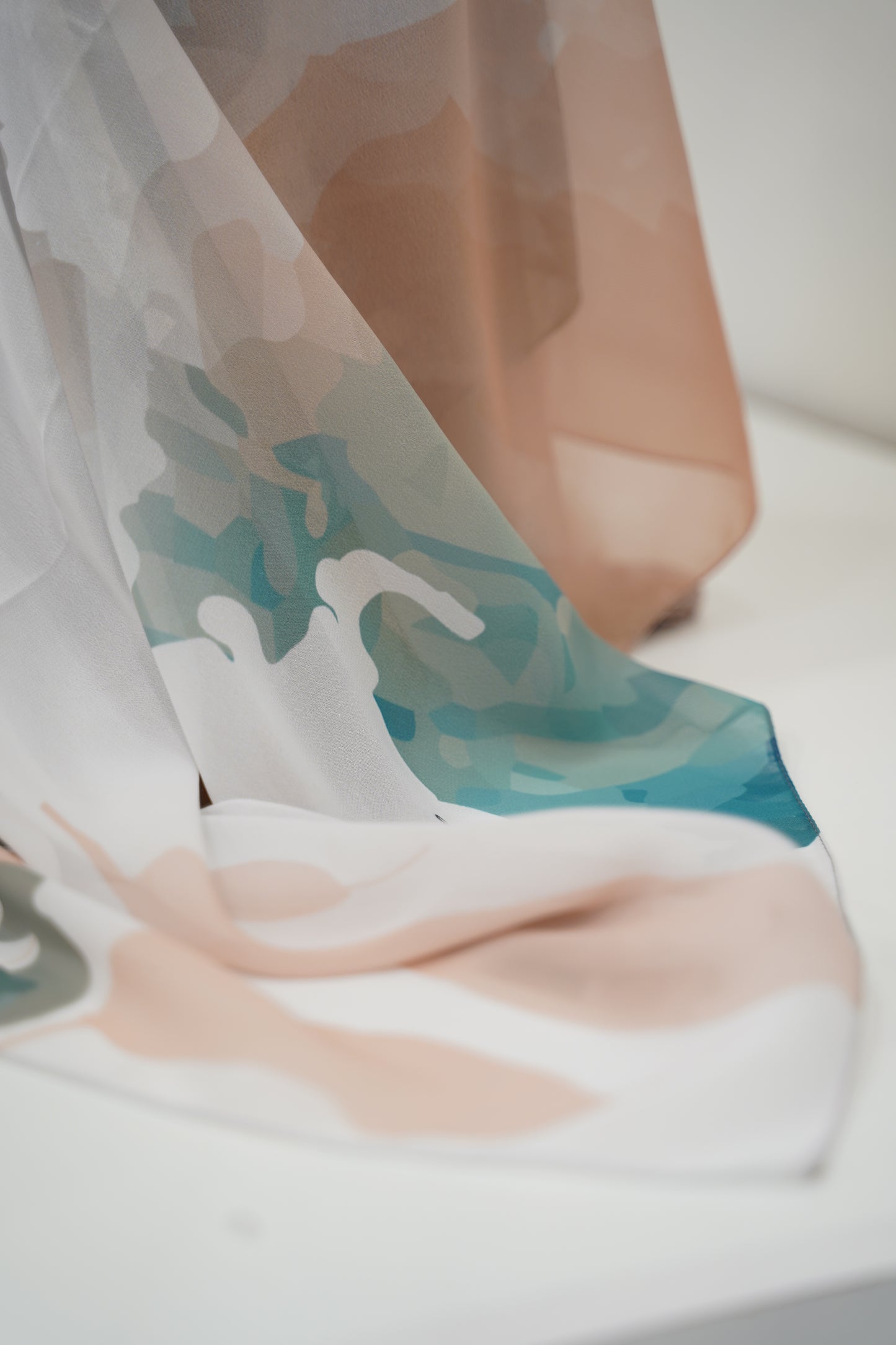 Foulard imprimé crepe chiffon
