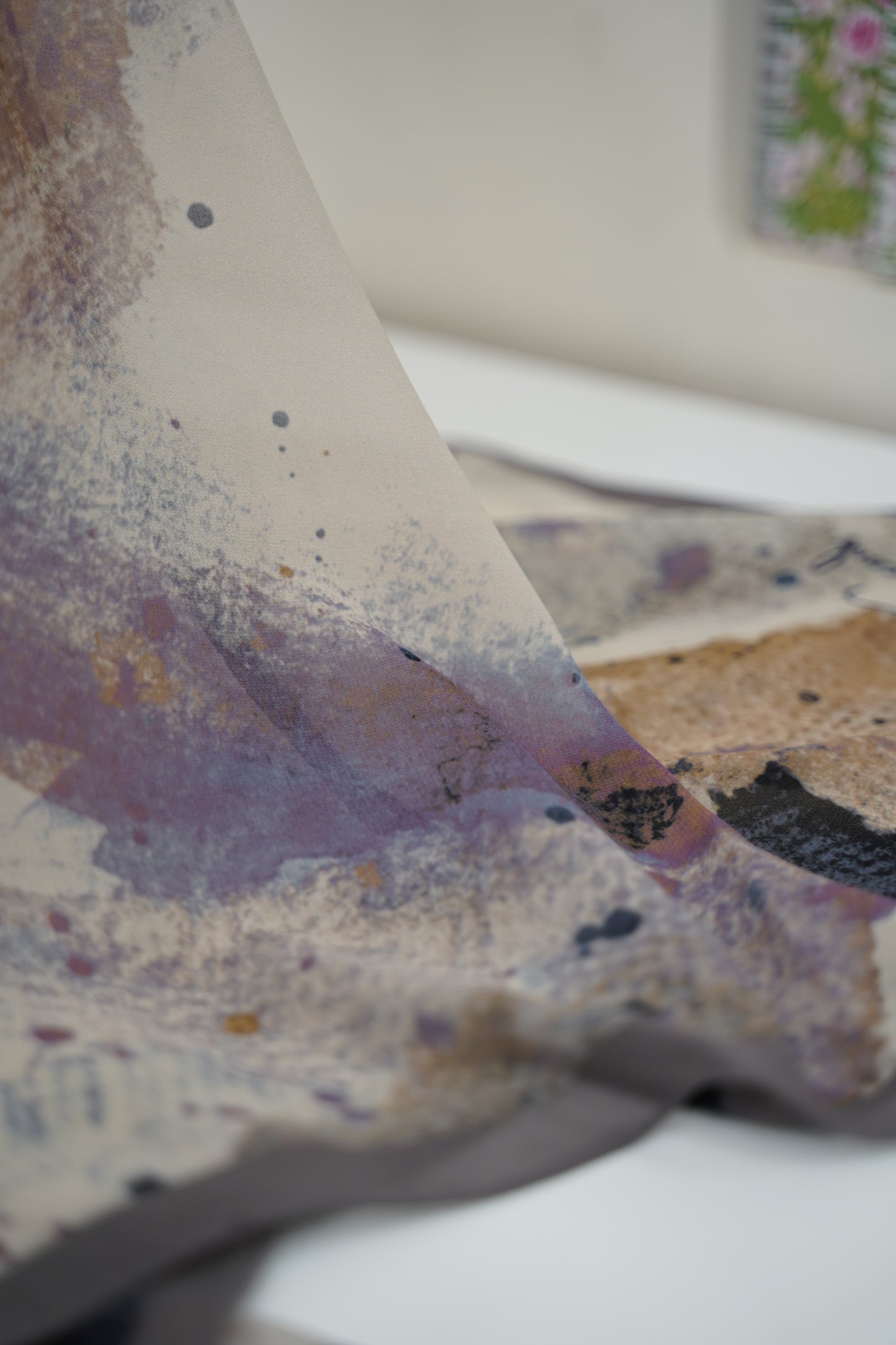 Foulard imprimé crepe chiffon