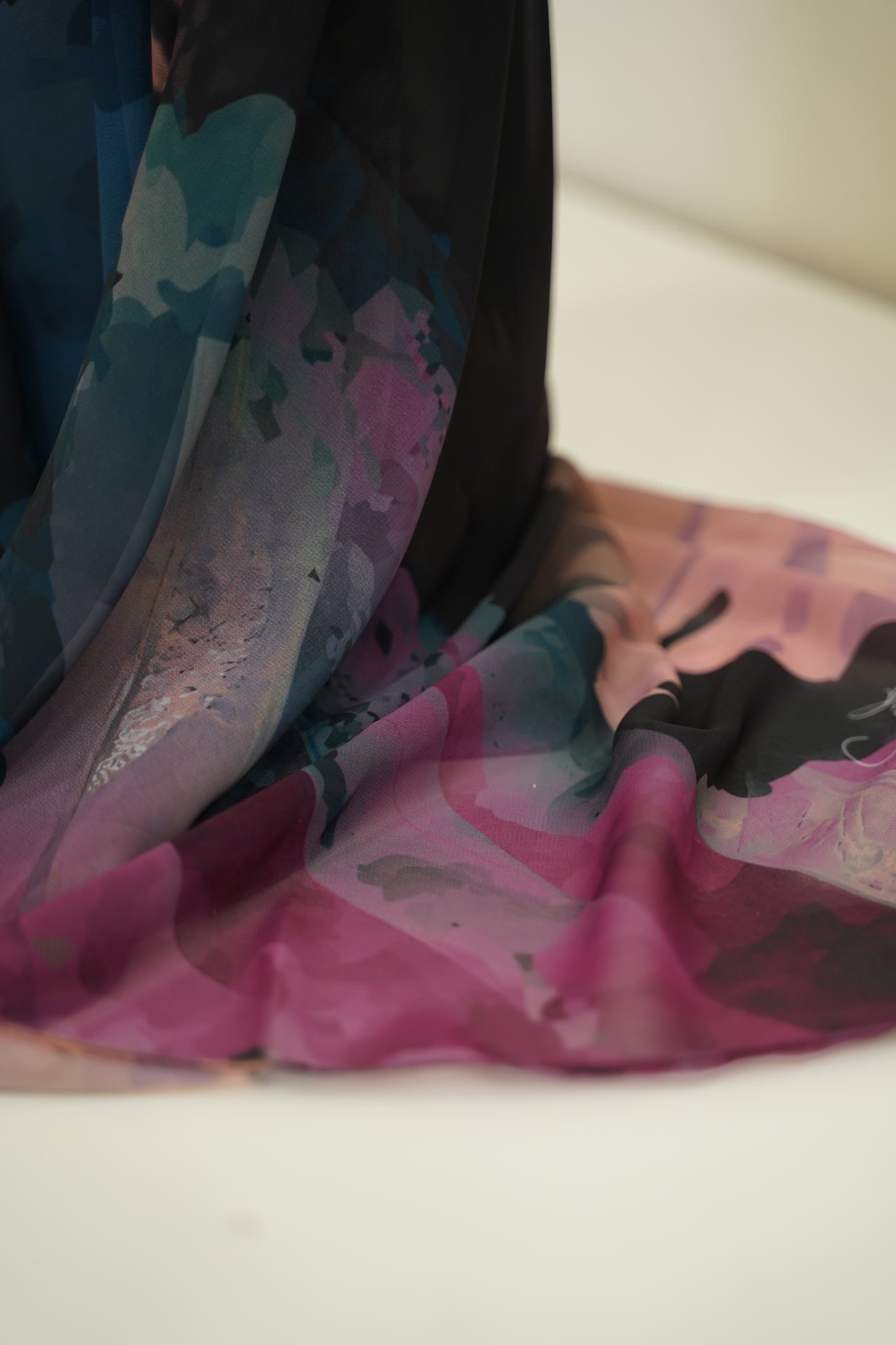 Foulard imprimé crepe chiffon