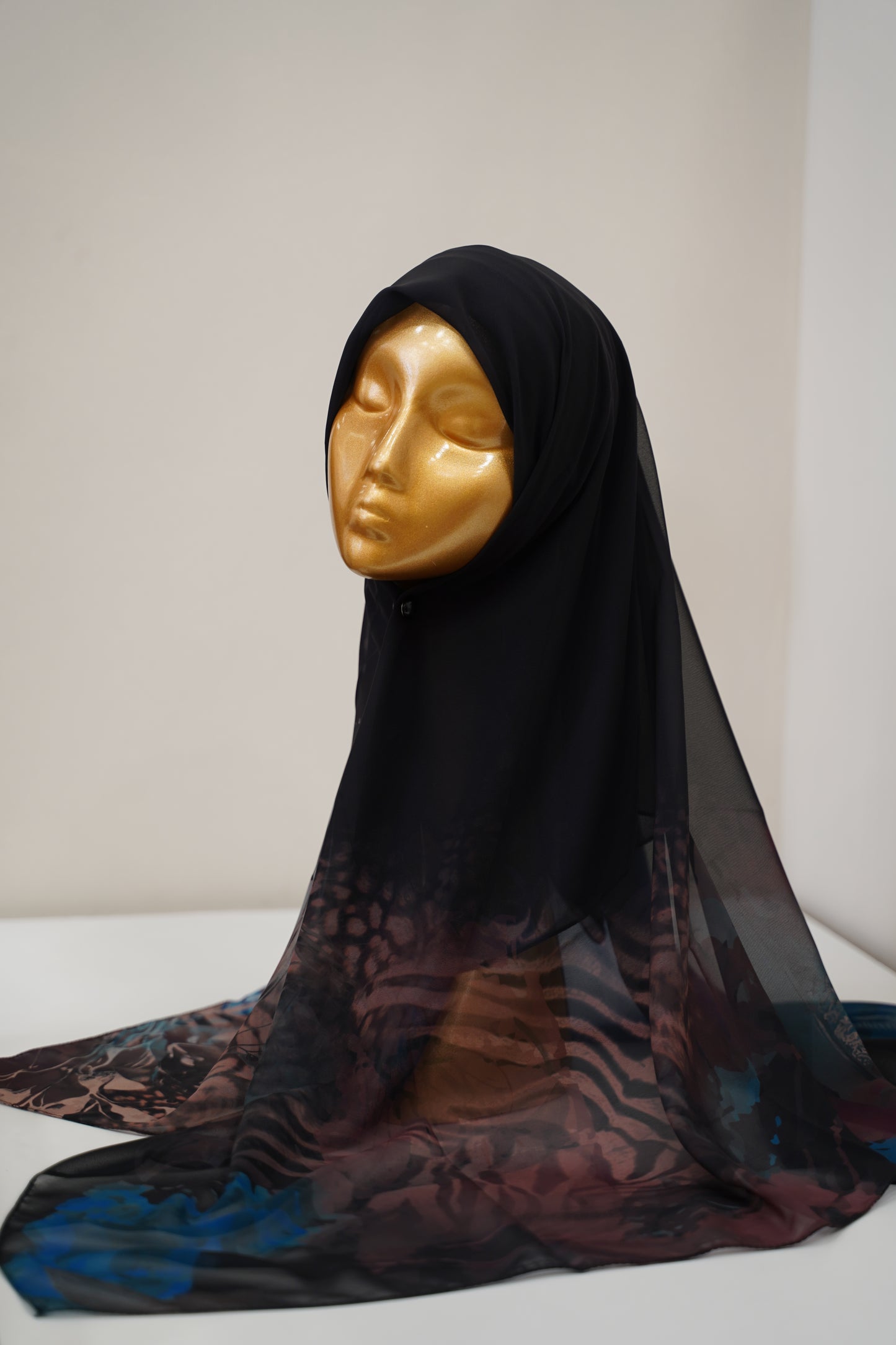 Foulard imprimé crepe chiffon