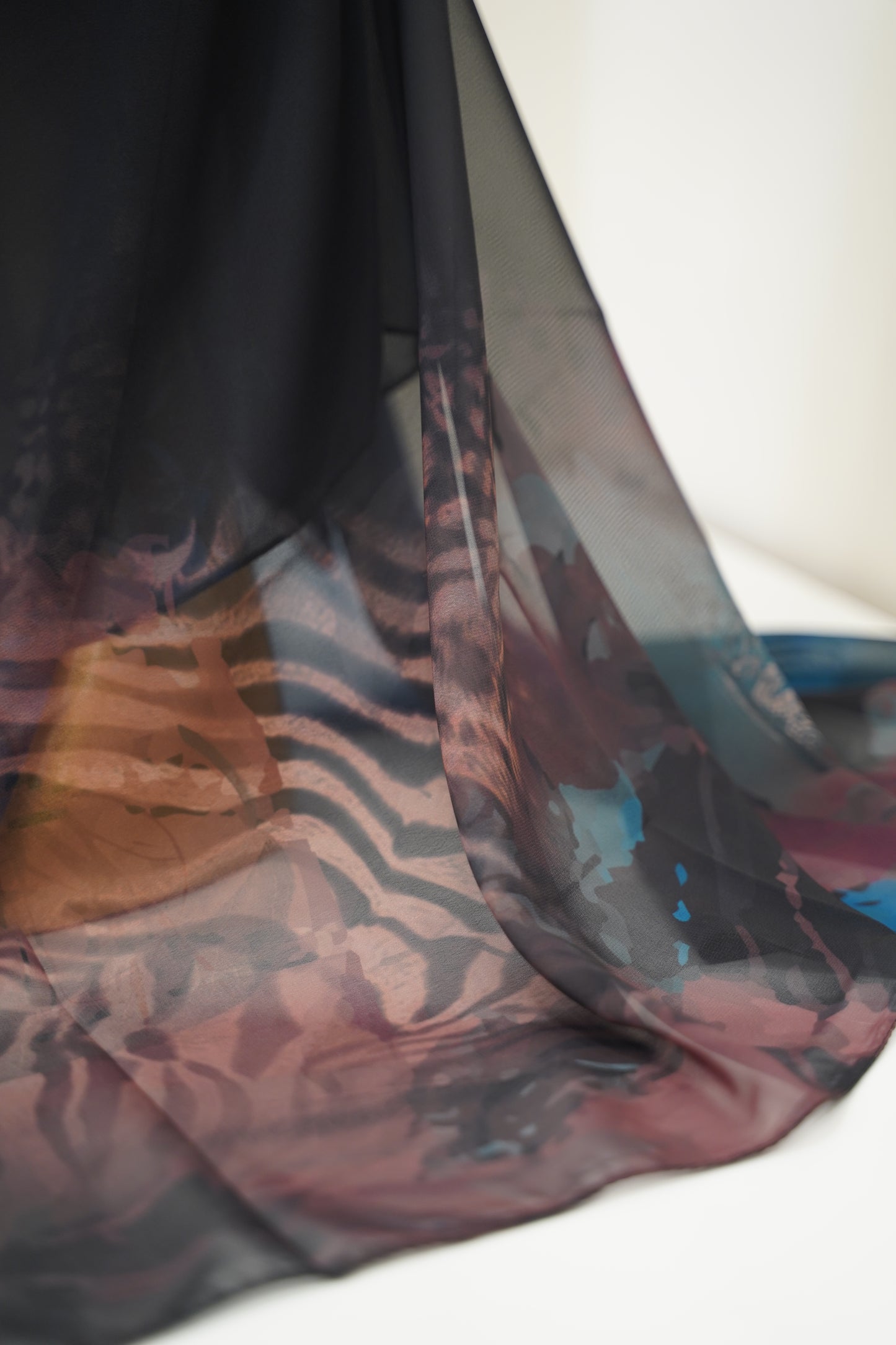 Foulard imprimé crepe chiffon