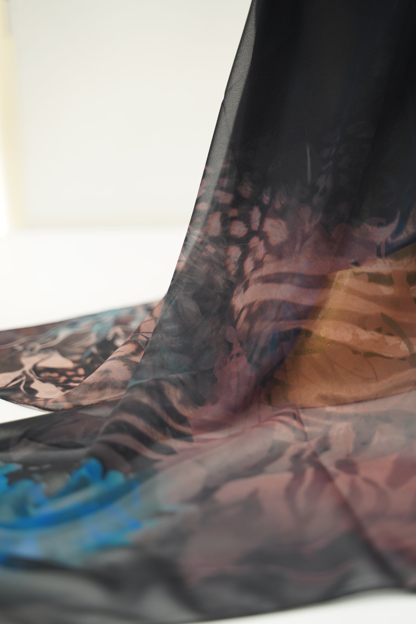 Foulard imprimé crepe chiffon