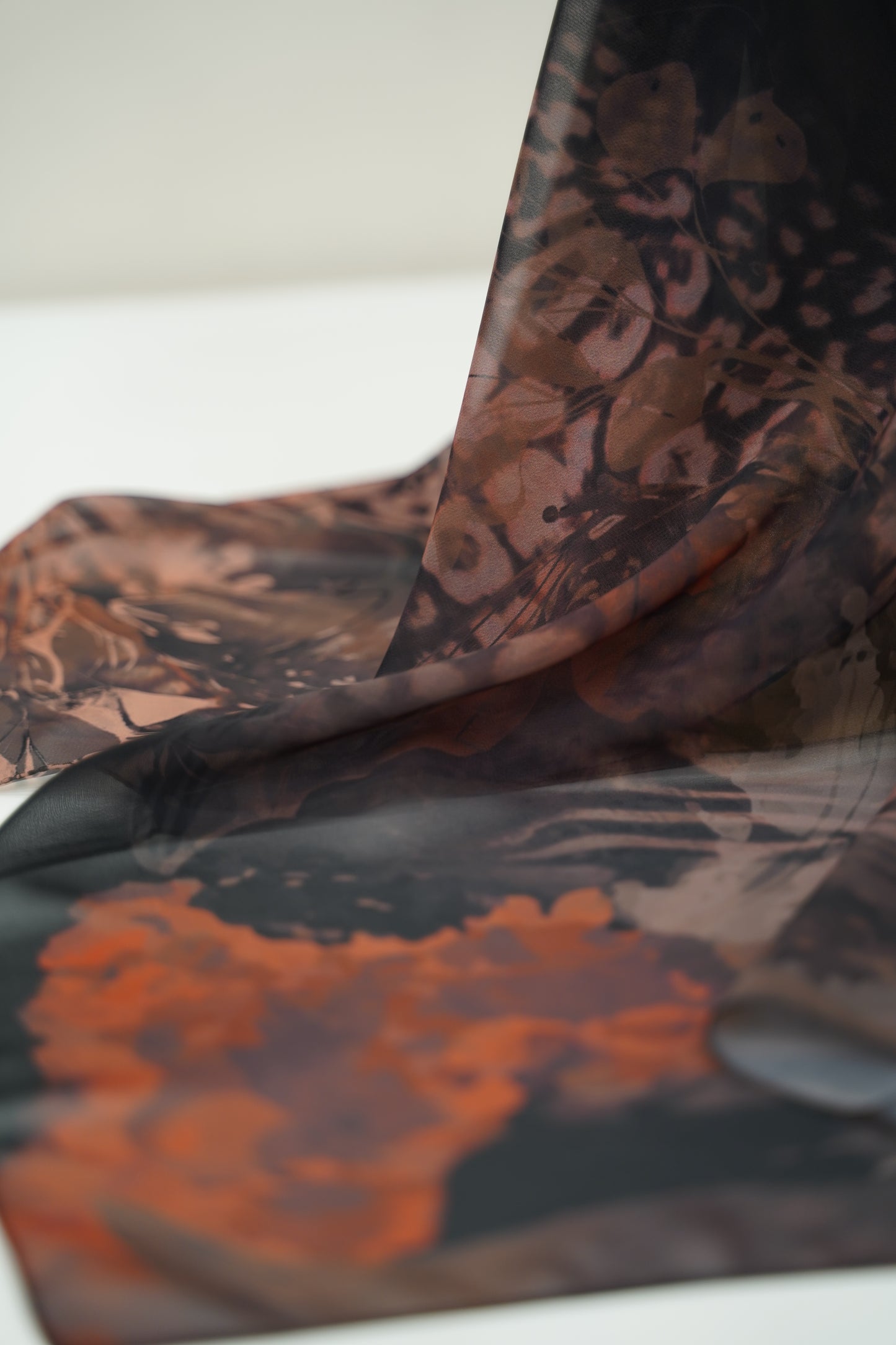 Foulard imprimé crepe chiffon