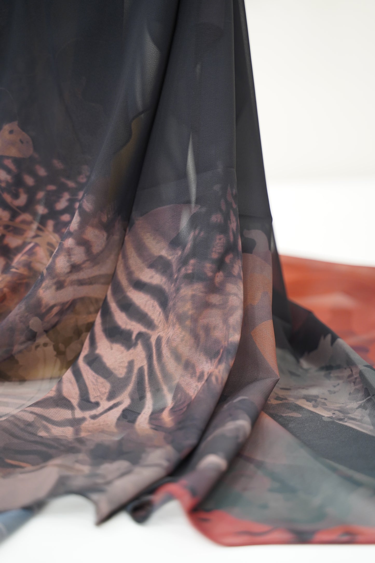 Foulard imprimé crepe chiffon