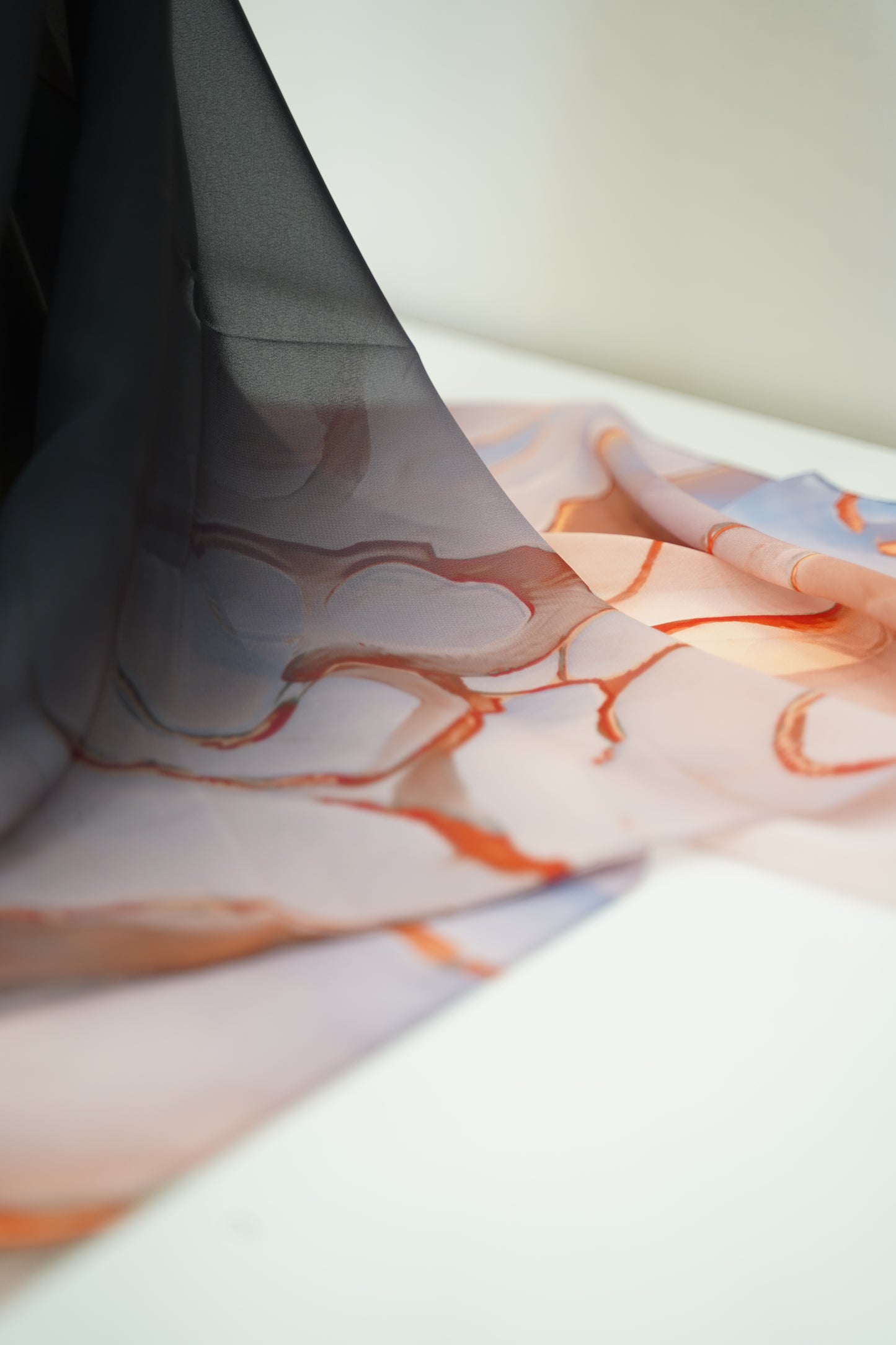 Foulard imprimé crepe chiffon