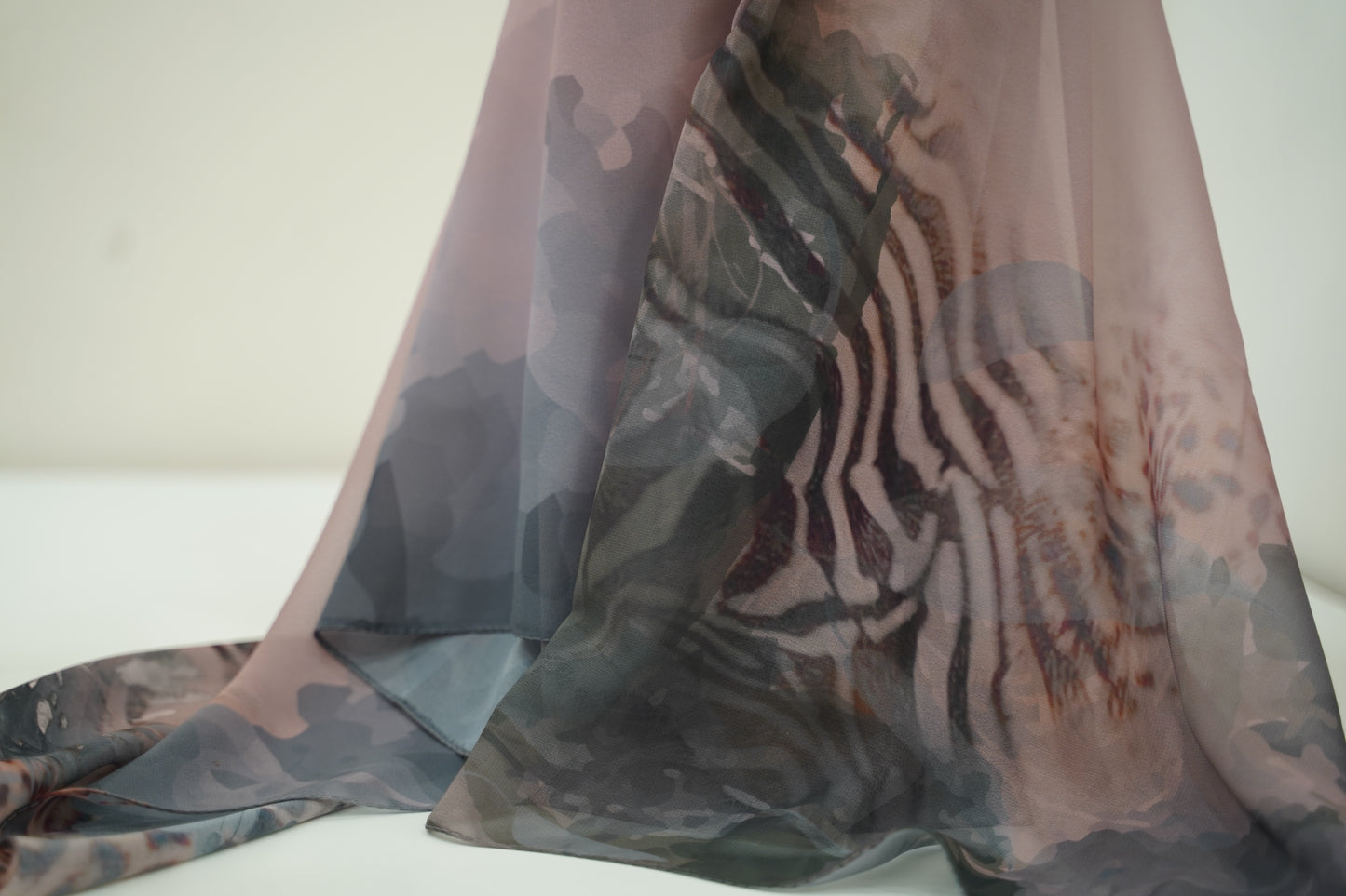Foulard imprimé crepe chiffon