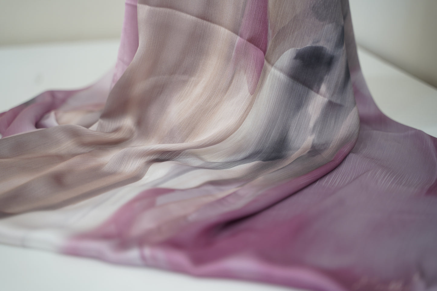 Foulard imprimé crepe chiffon