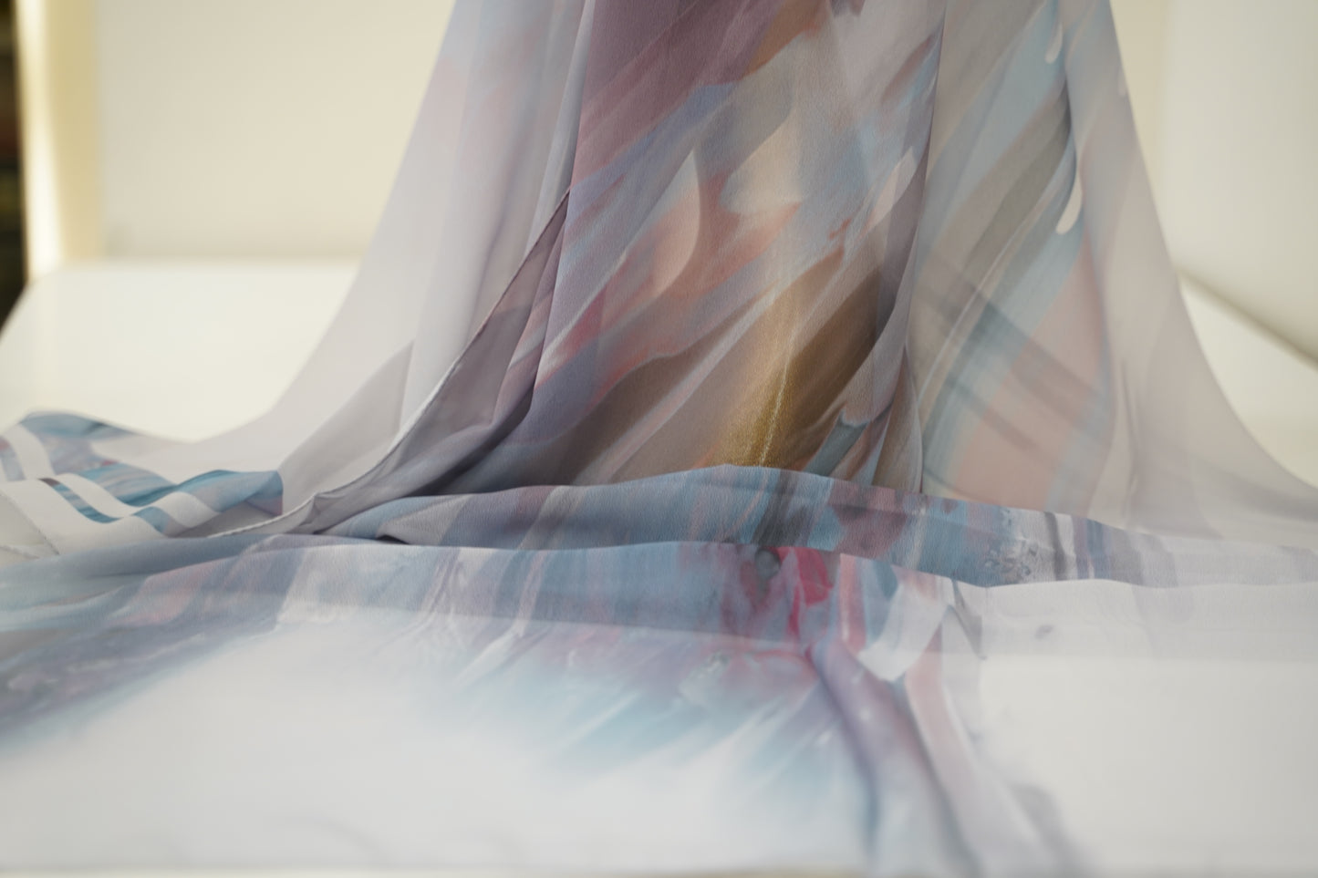 Foulard imprimé crepe chiffon
