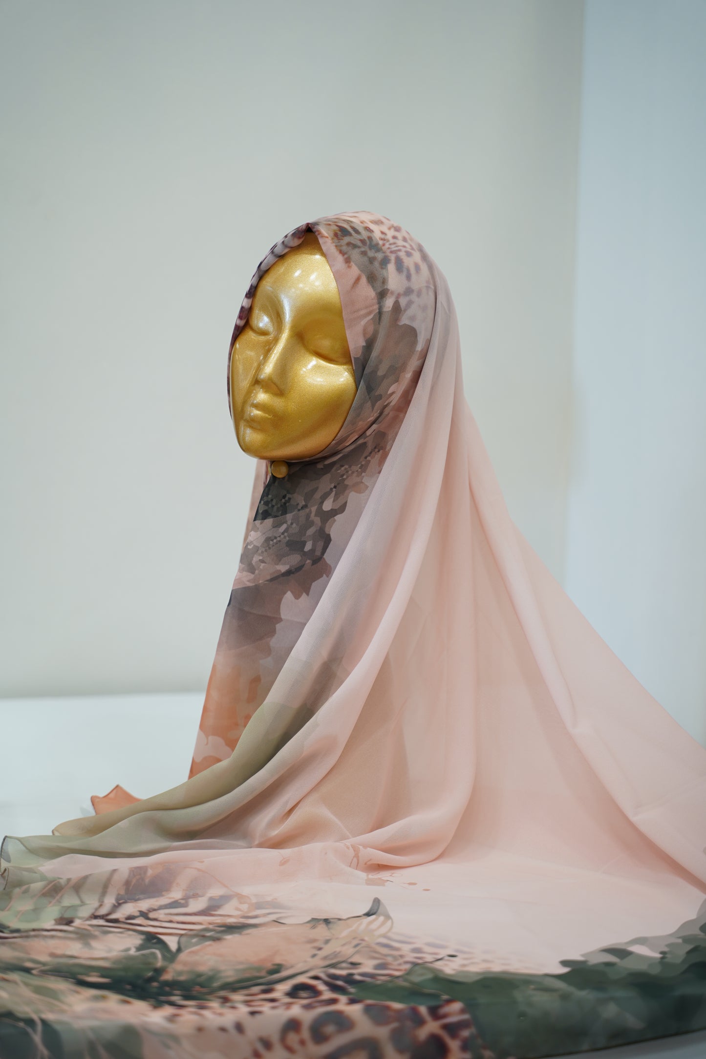 Foulard imprimé crepe chiffon