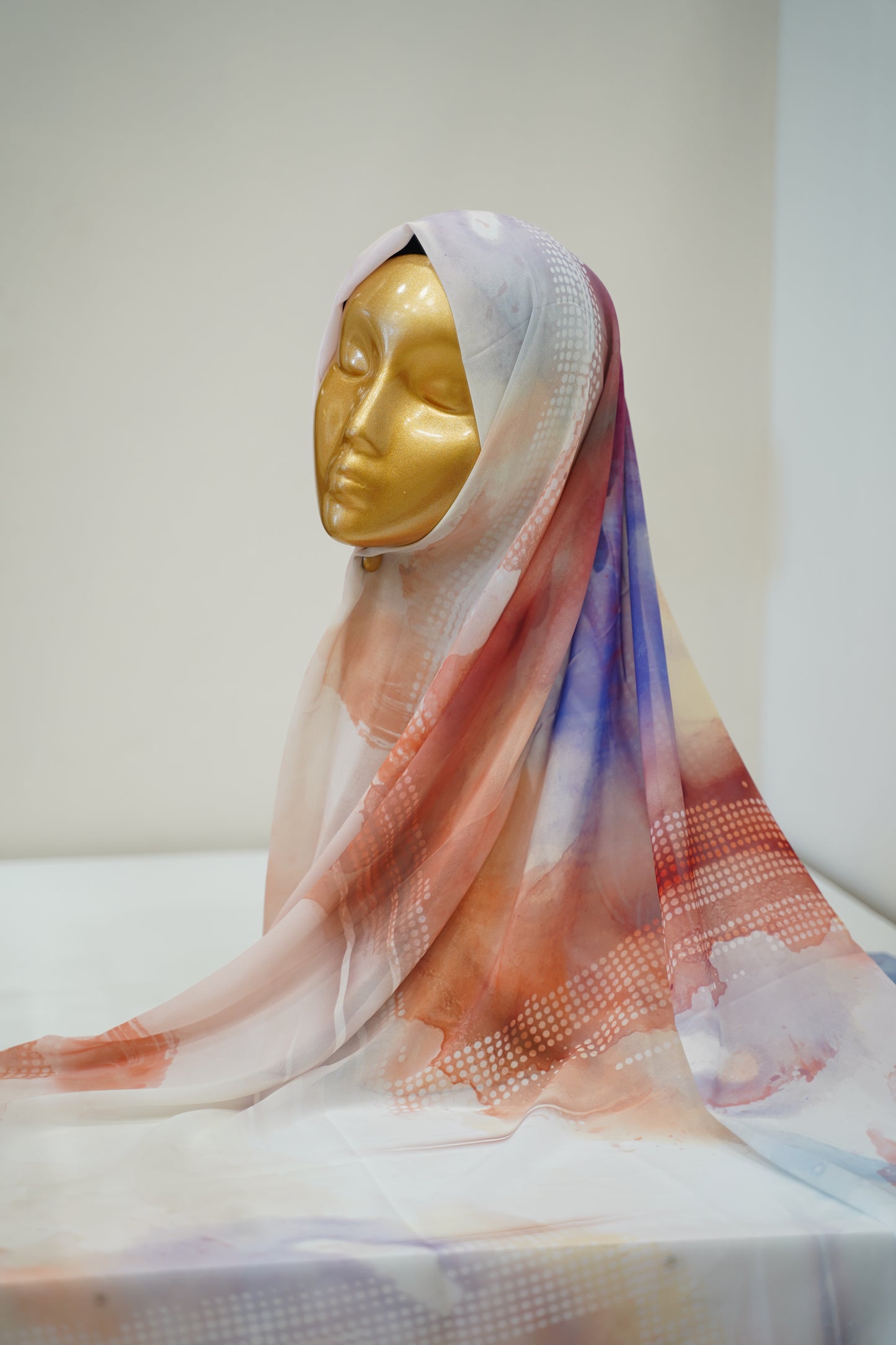 Foulard imprimé crepe chiffon