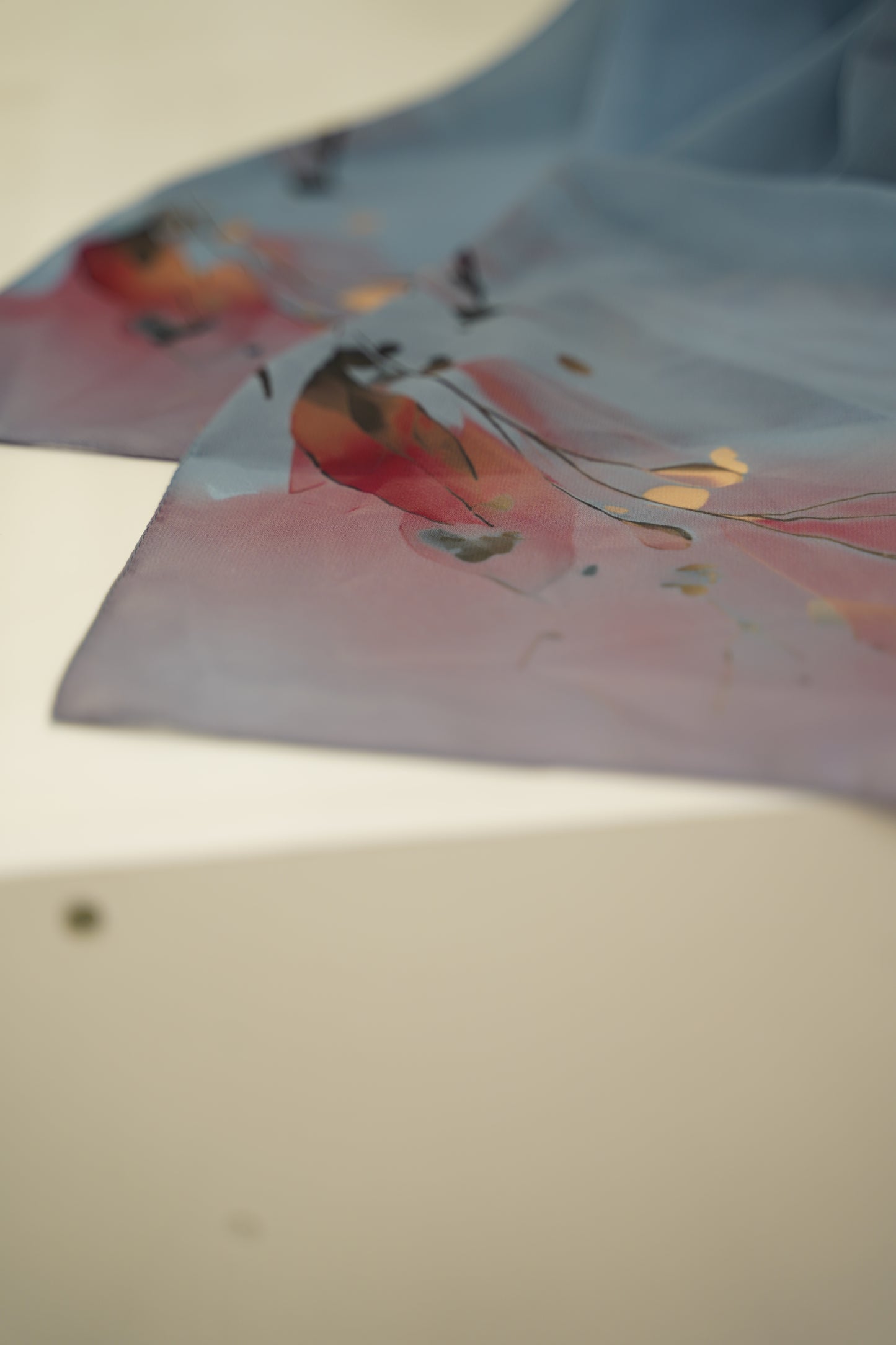 Foulard imprimé crepe chiffon