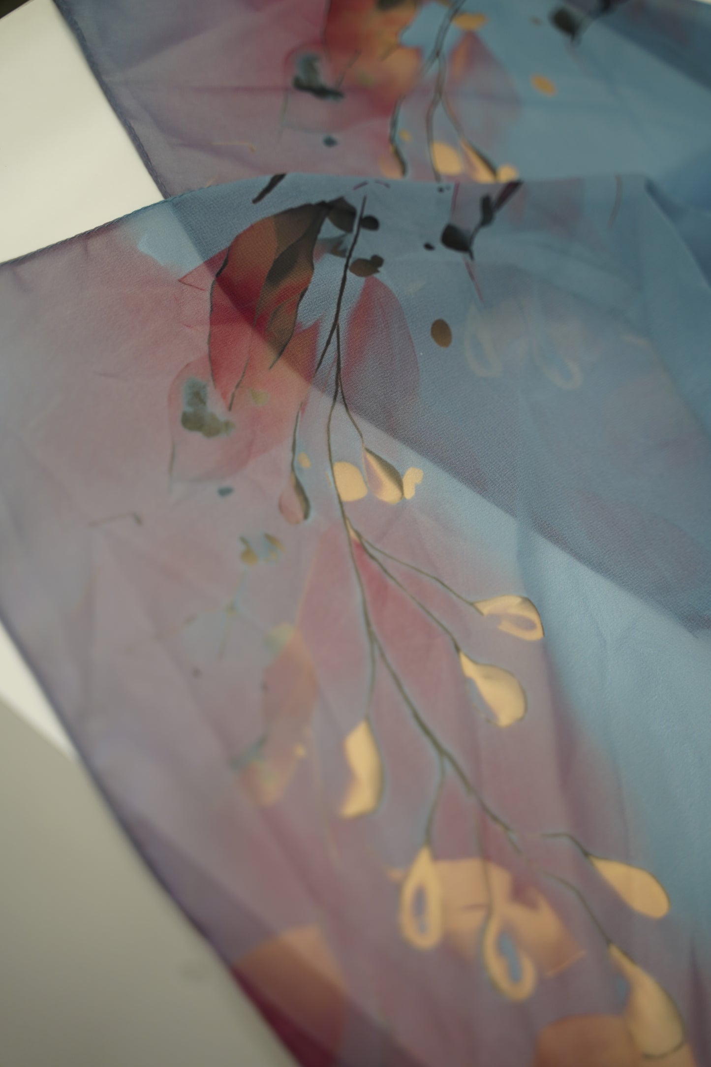 Foulard imprimé crepe chiffon