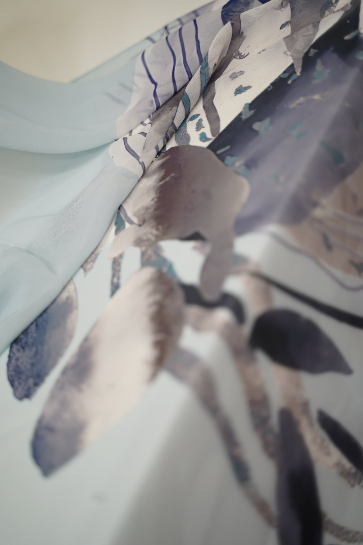 Foulard imprimé crepe chiffon