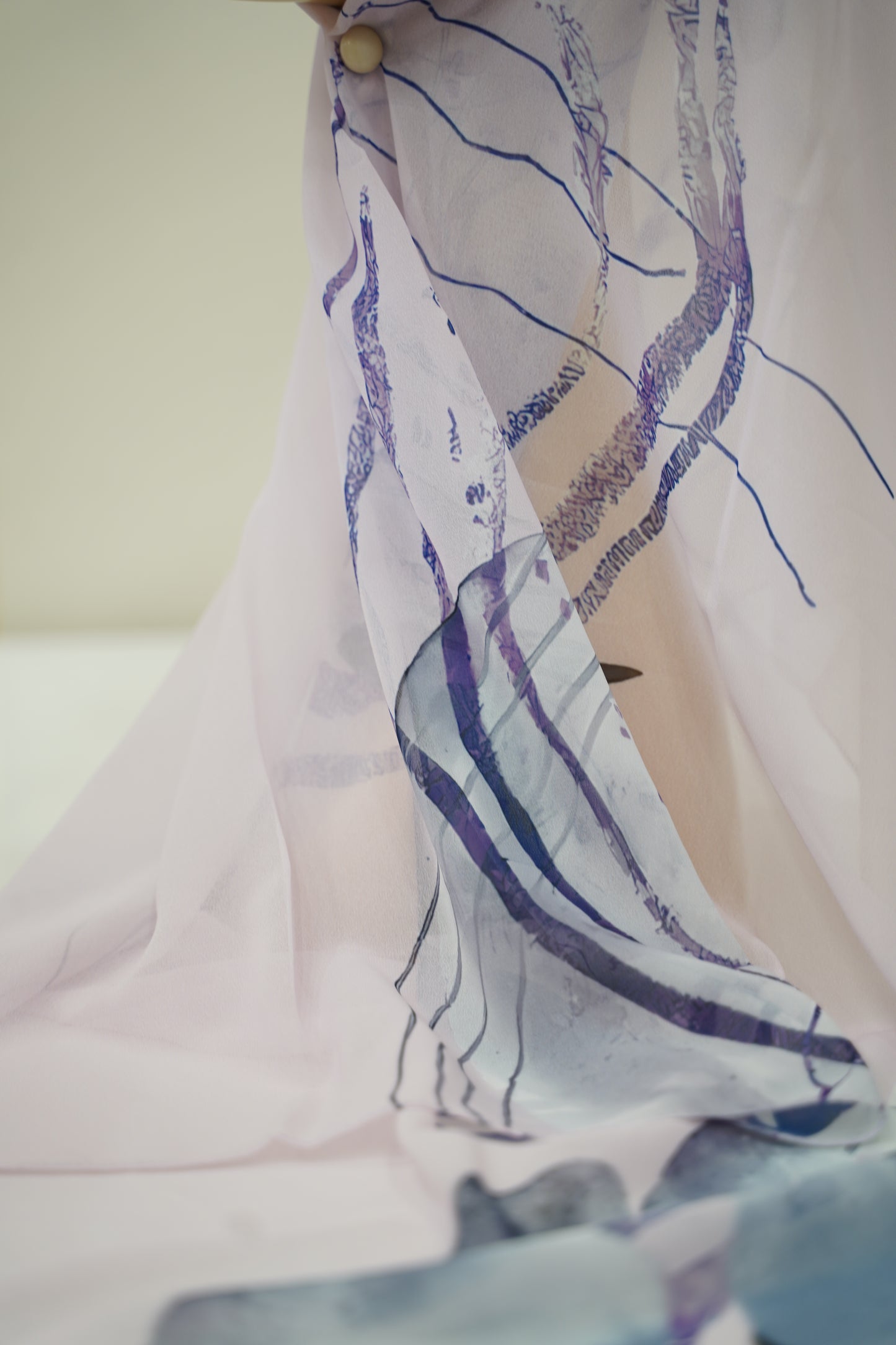 Foulard imprimé crepe chiffon