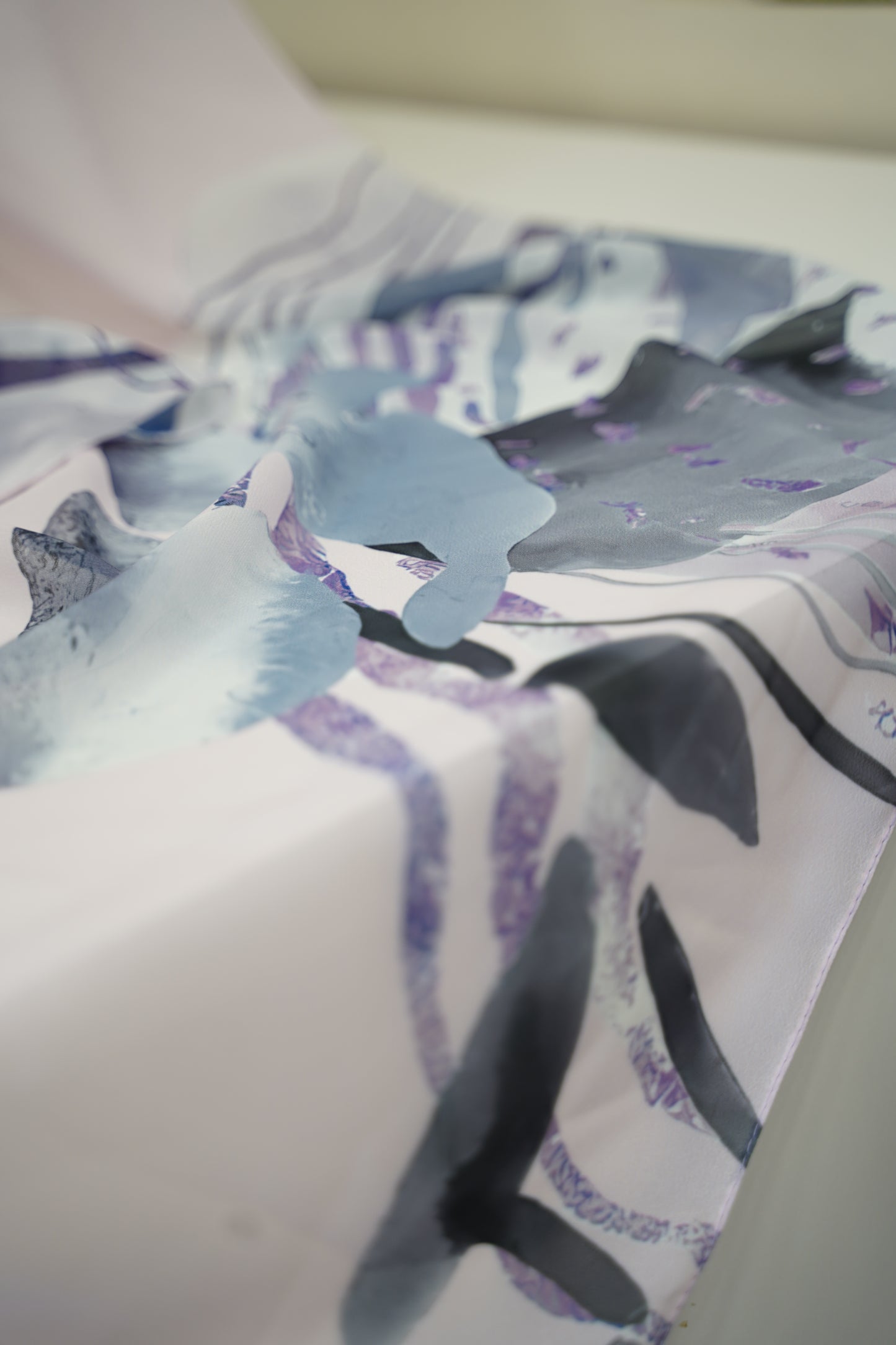 Foulard imprimé crepe chiffon