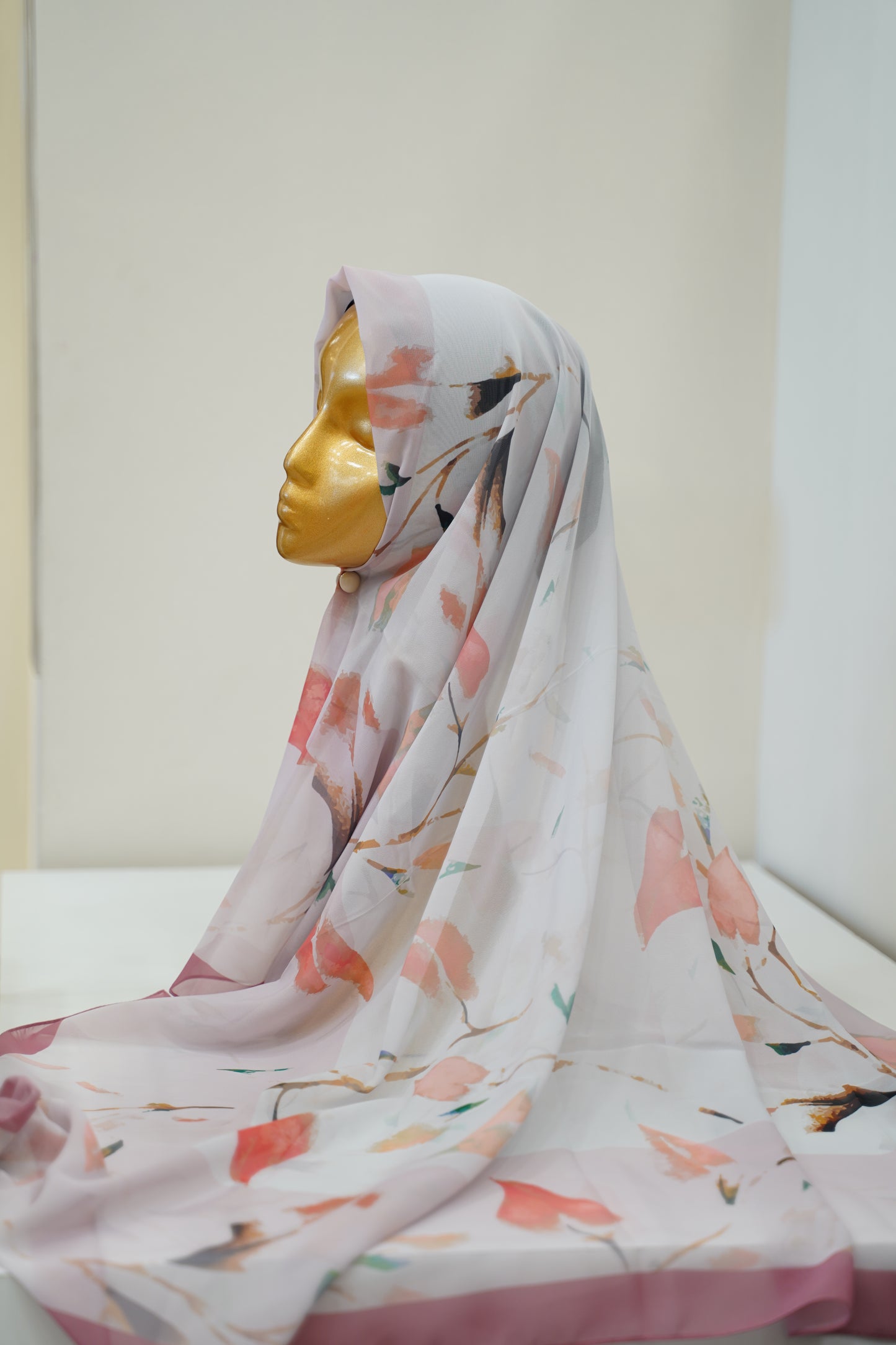 Foulard imprimé crepe chiffon
