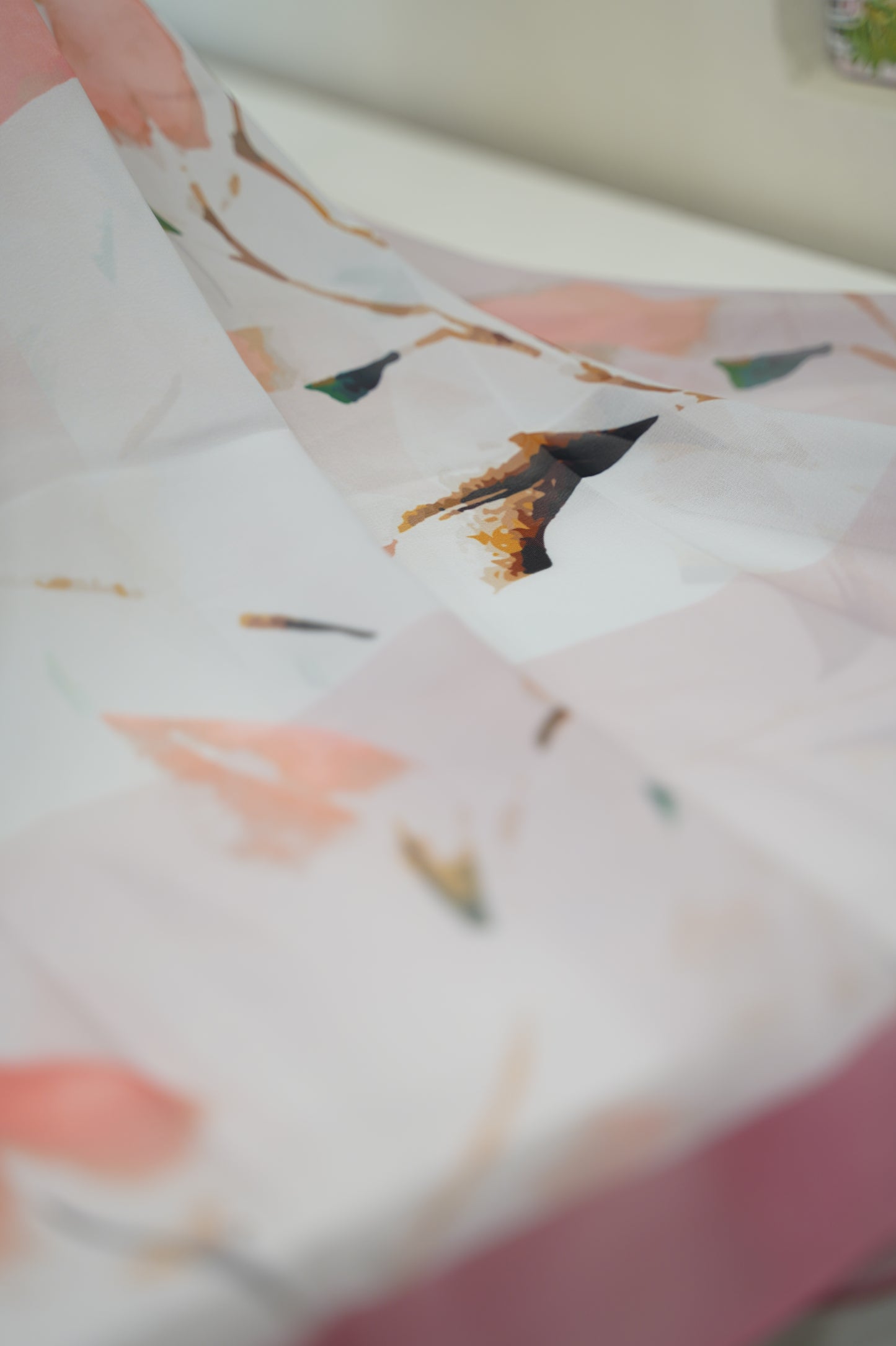 Foulard imprimé crepe chiffon