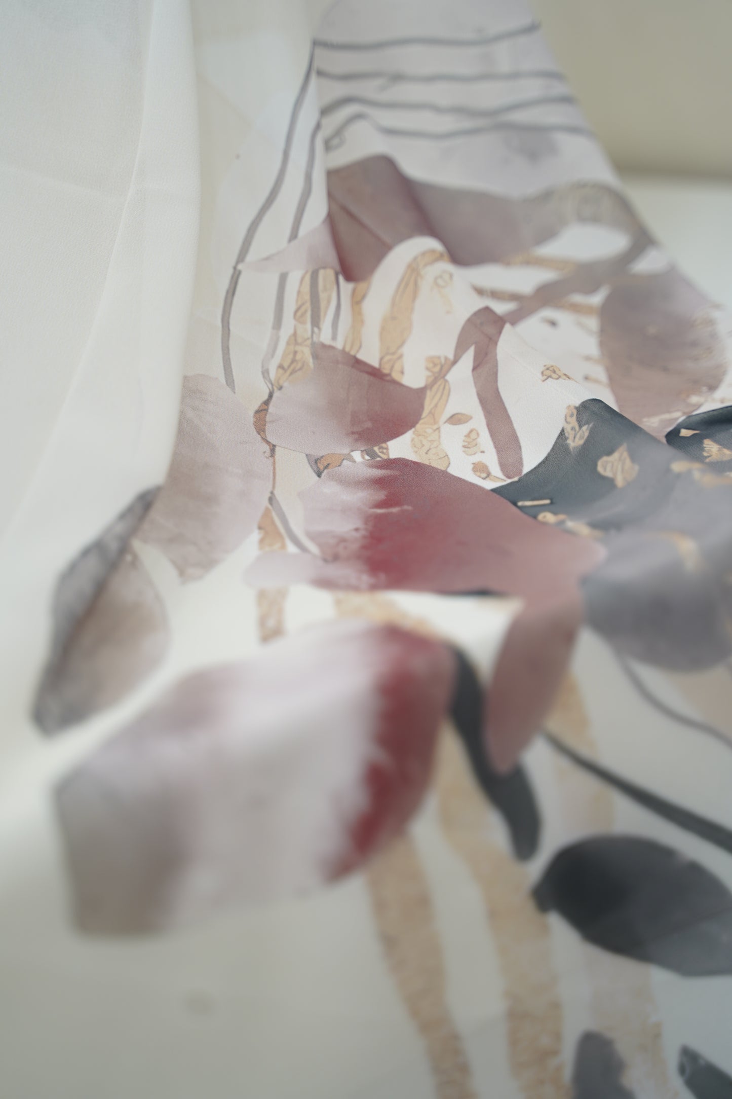 Foulard imprimé crepe chiffon