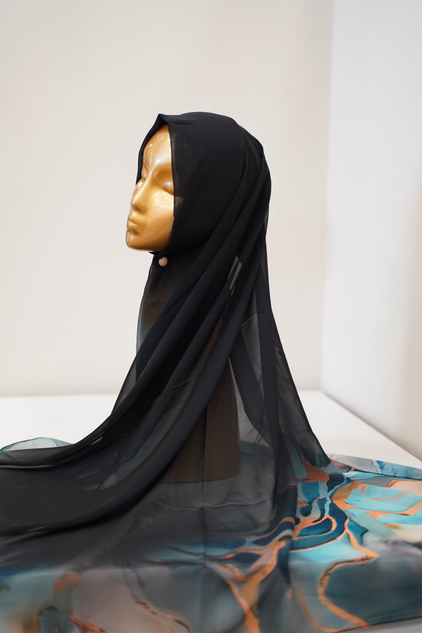 Foulard imprimé crepe chiffon