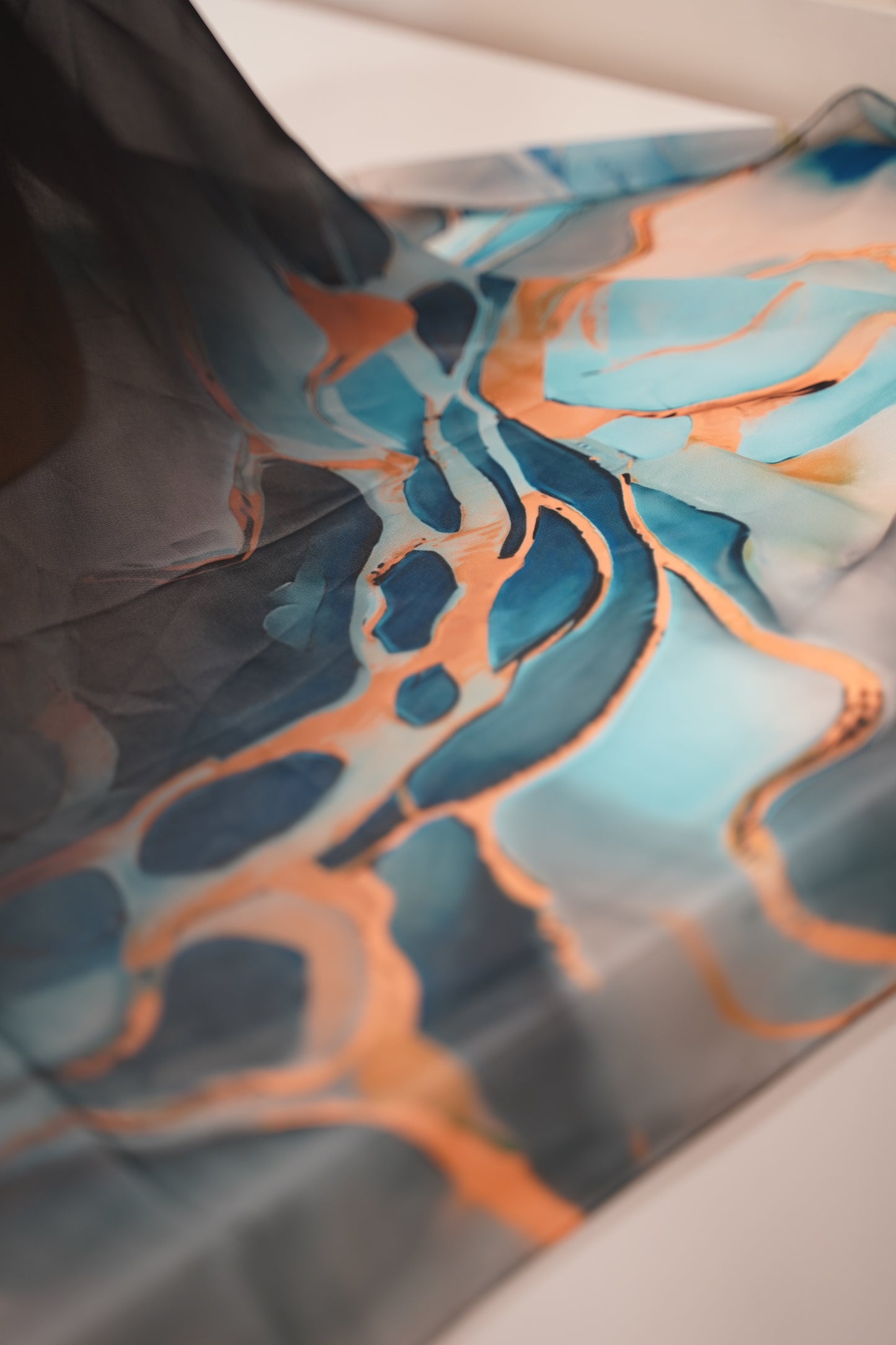 Foulard imprimé crepe chiffon