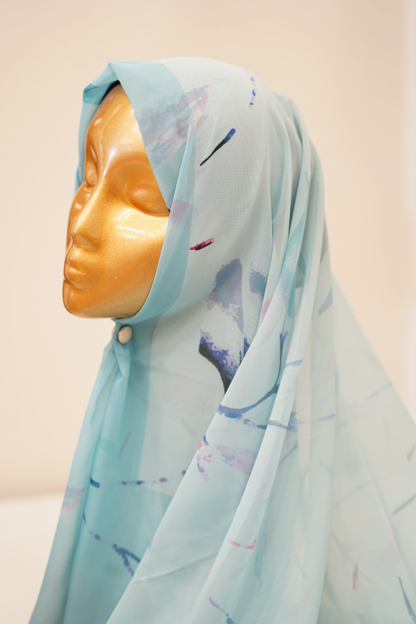 Foulard imprimé crepe chiffon