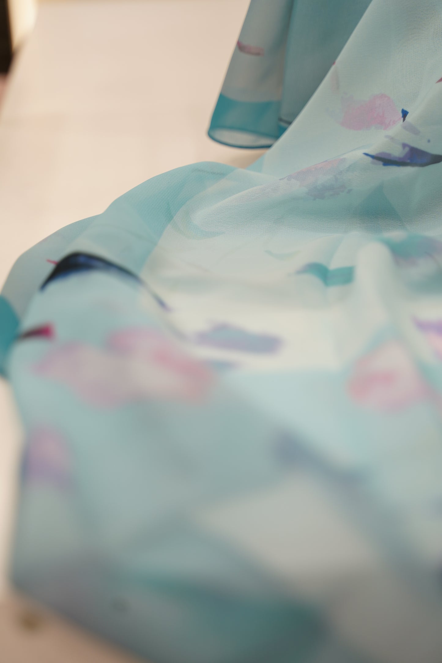 Foulard imprimé crepe chiffon