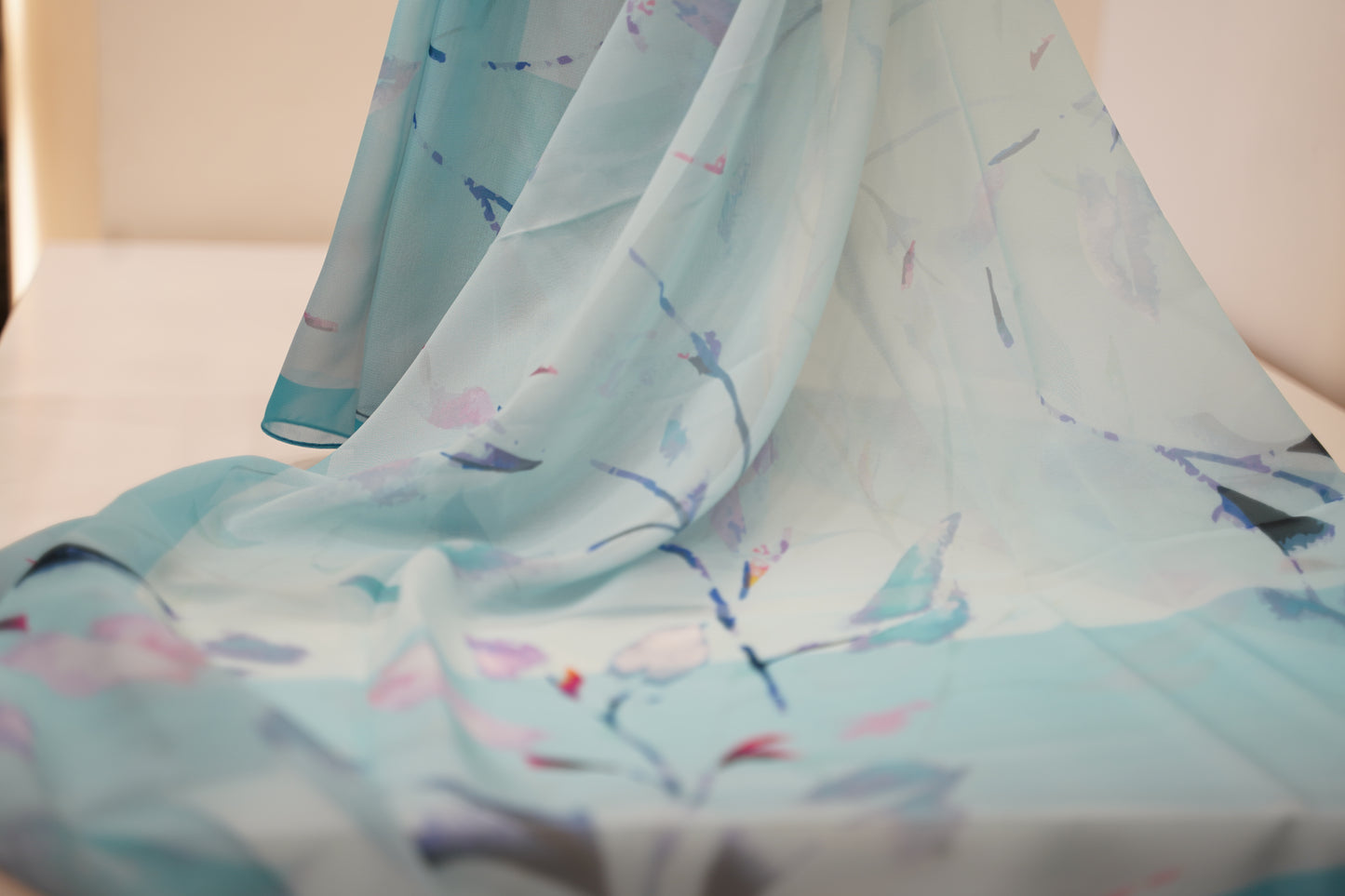 Foulard imprimé crepe chiffon