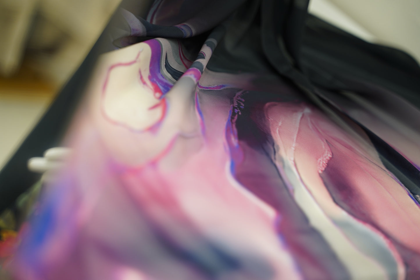 Foulard imprimé crepe chiffon