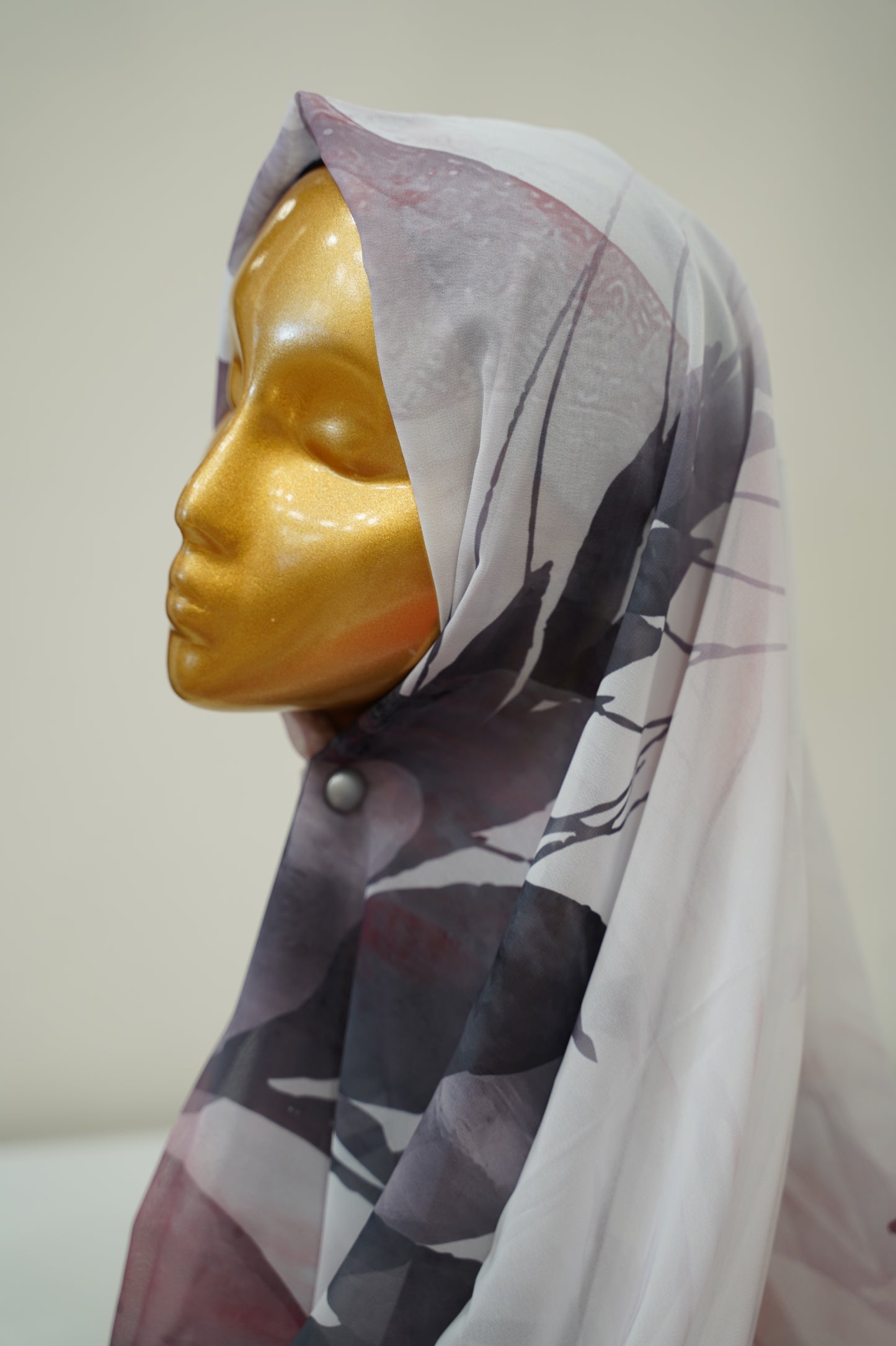 Foulard imprimé crepe chiffon