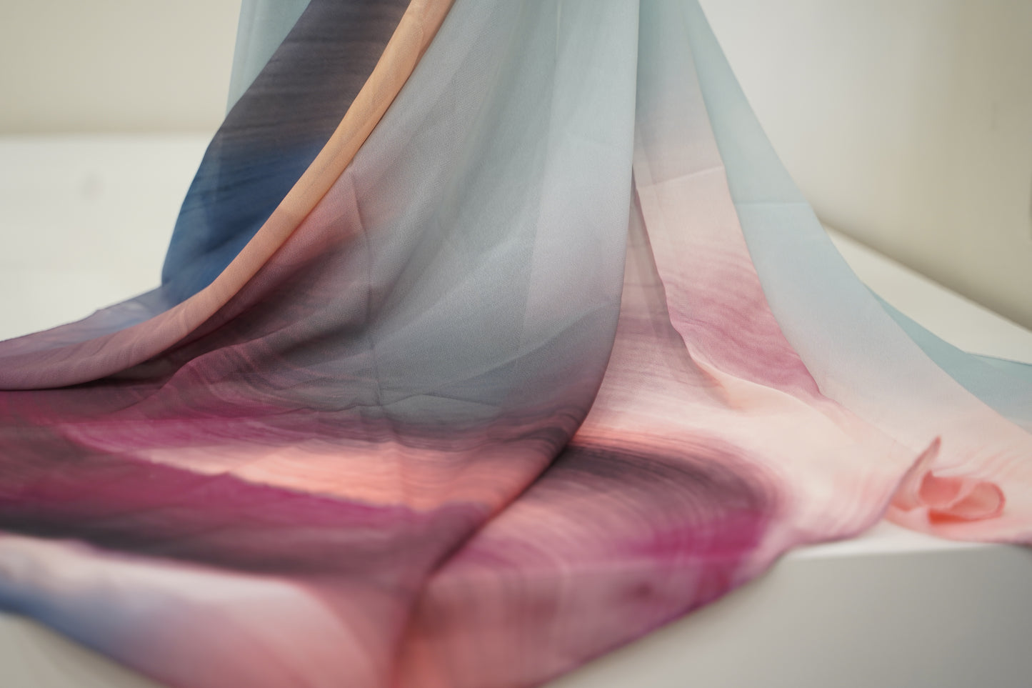 Foulard imprimé crepe chiffon