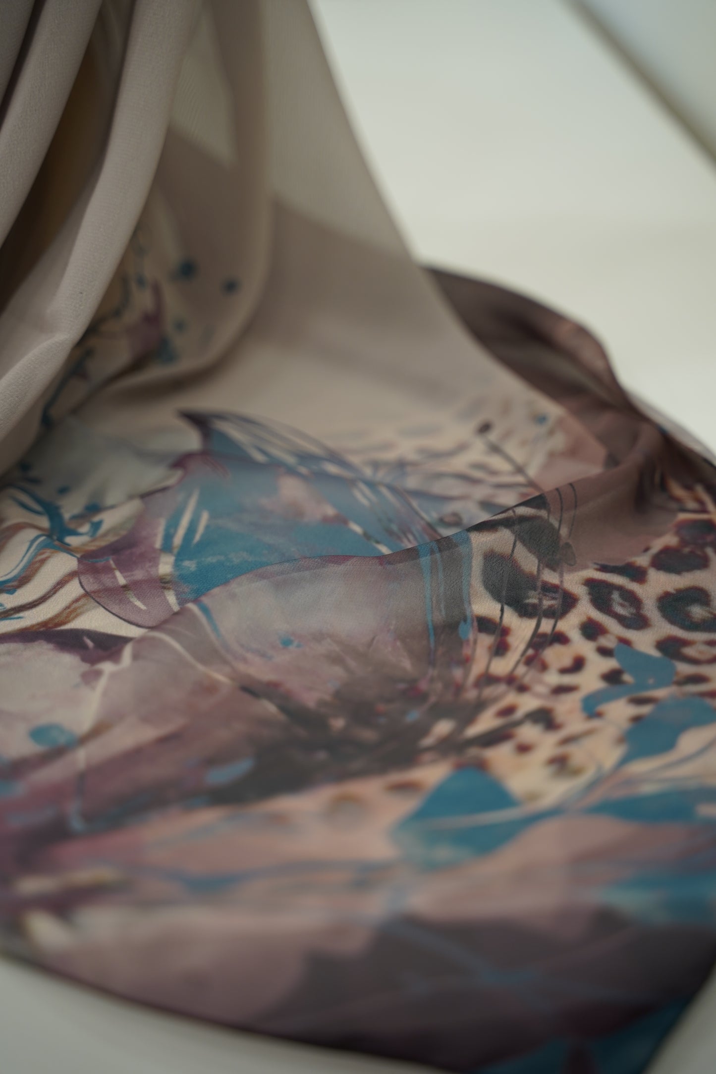Foulard imprimé crepe chiffon