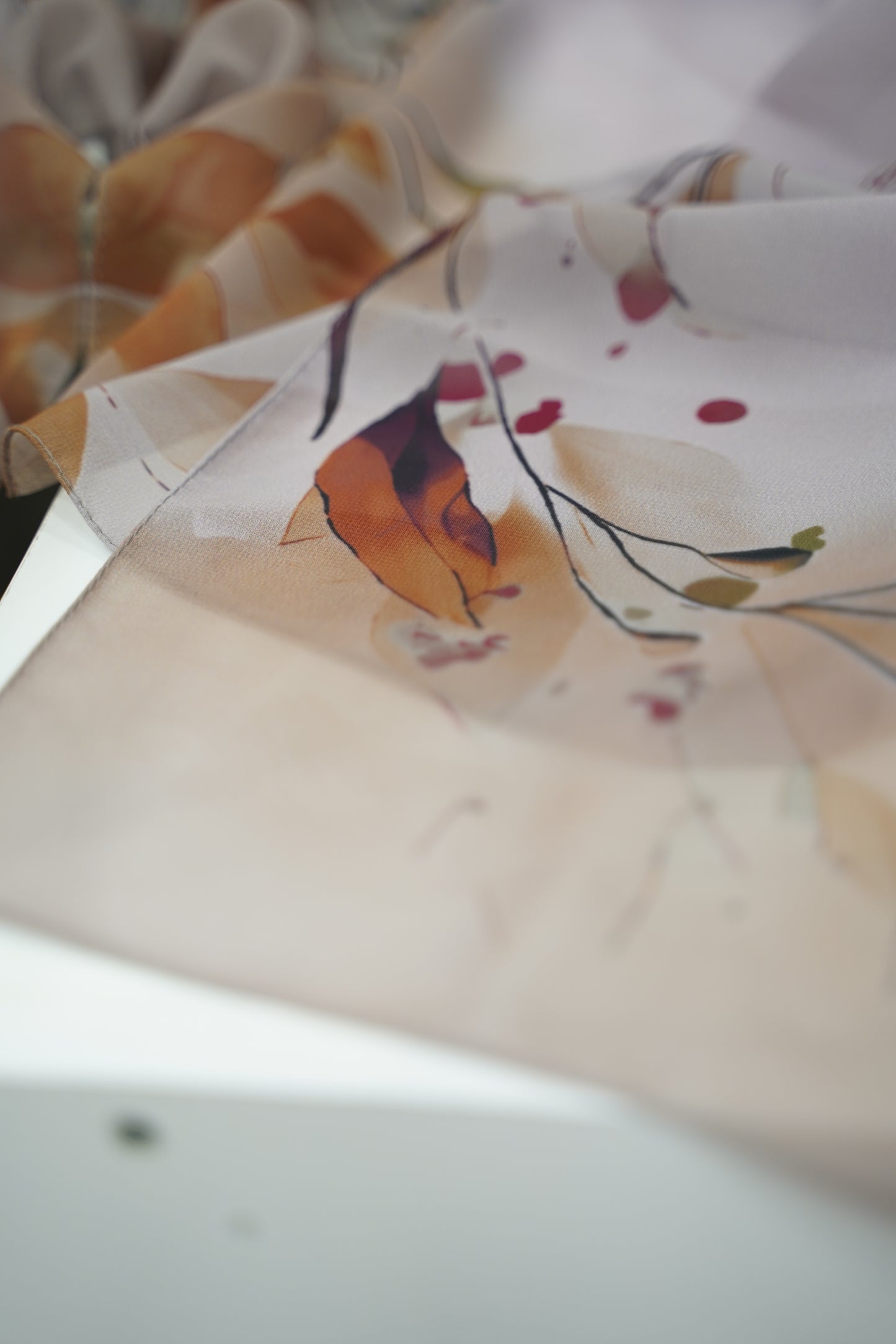 Foulard imprimé crepe chiffon