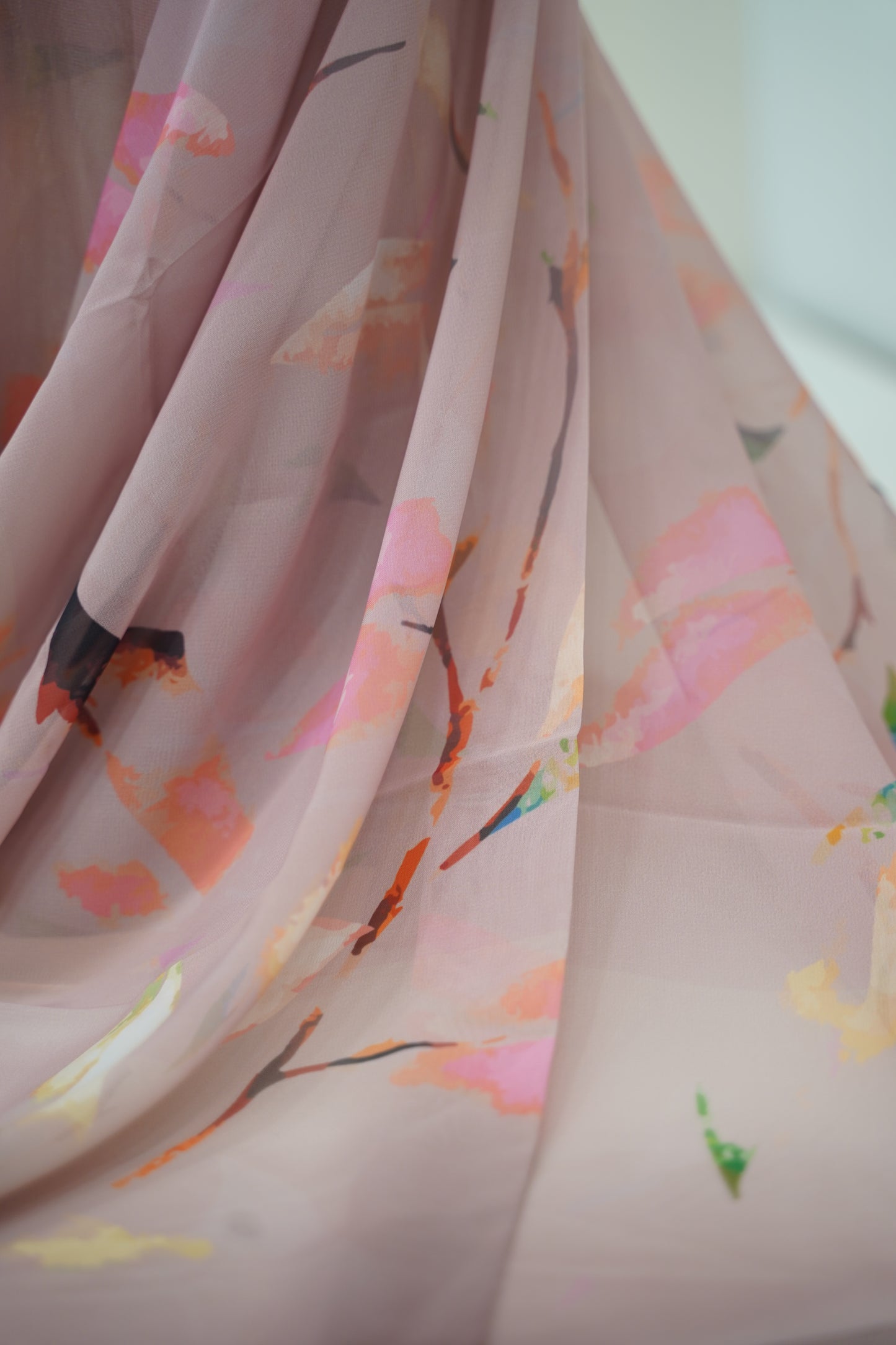 Foulard imprimé crepe chiffon