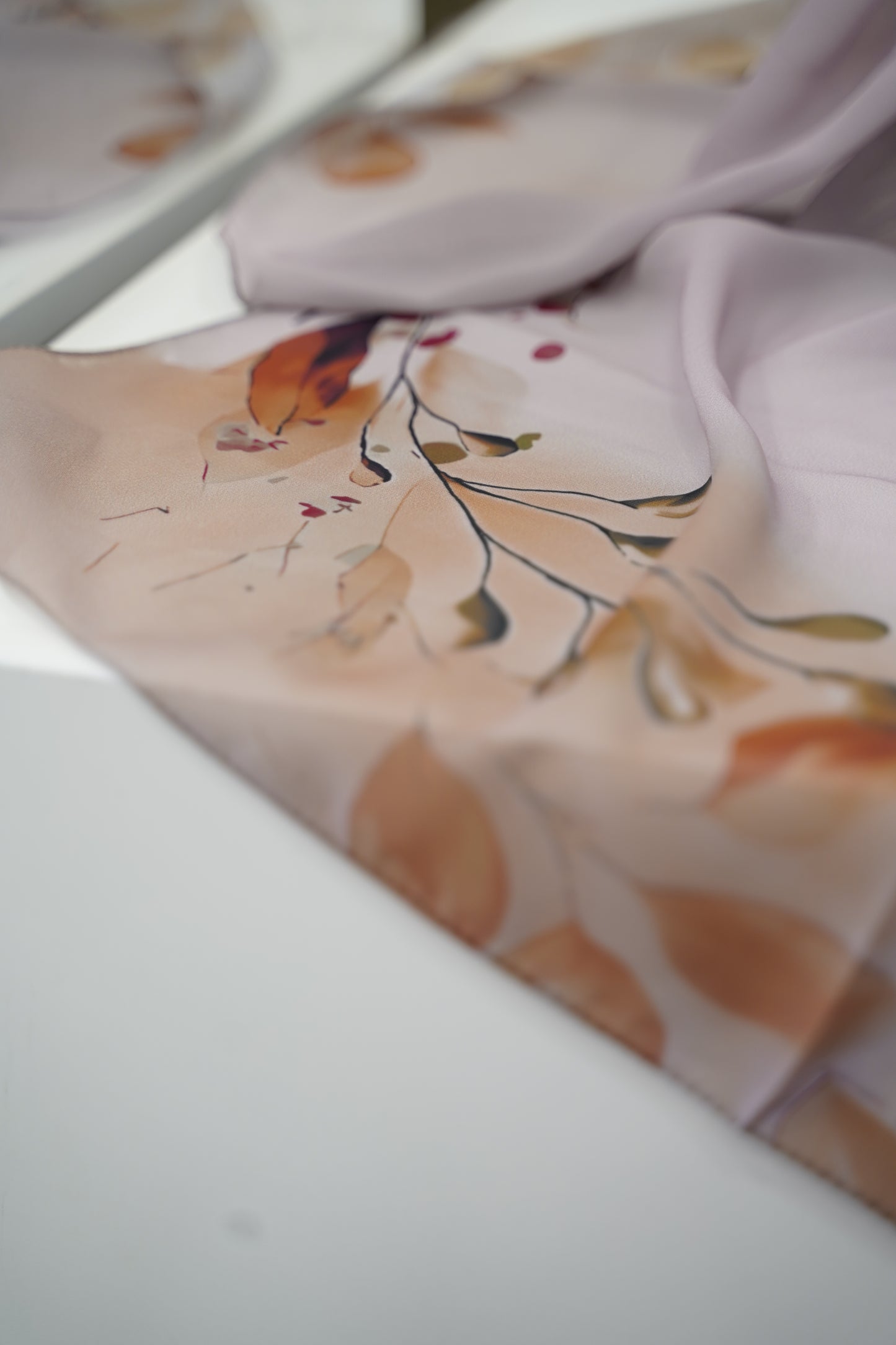 Foulard imprimé crepe chiffon