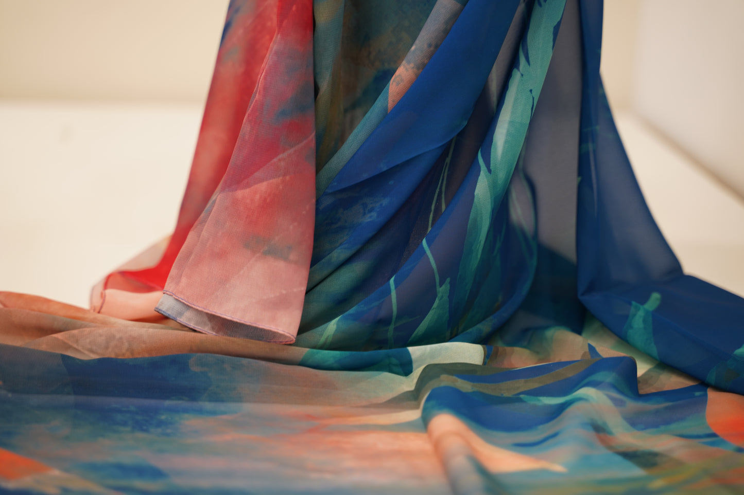 Foulard imprimé crepe chiffon