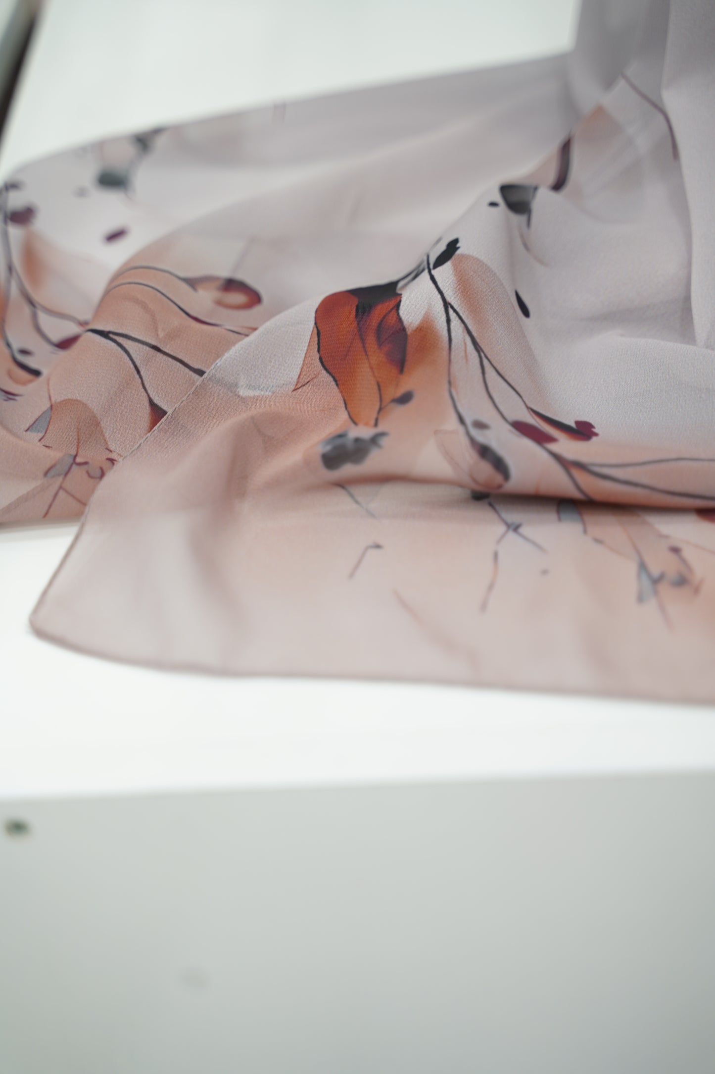 Foulard imprimé crepe chiffon