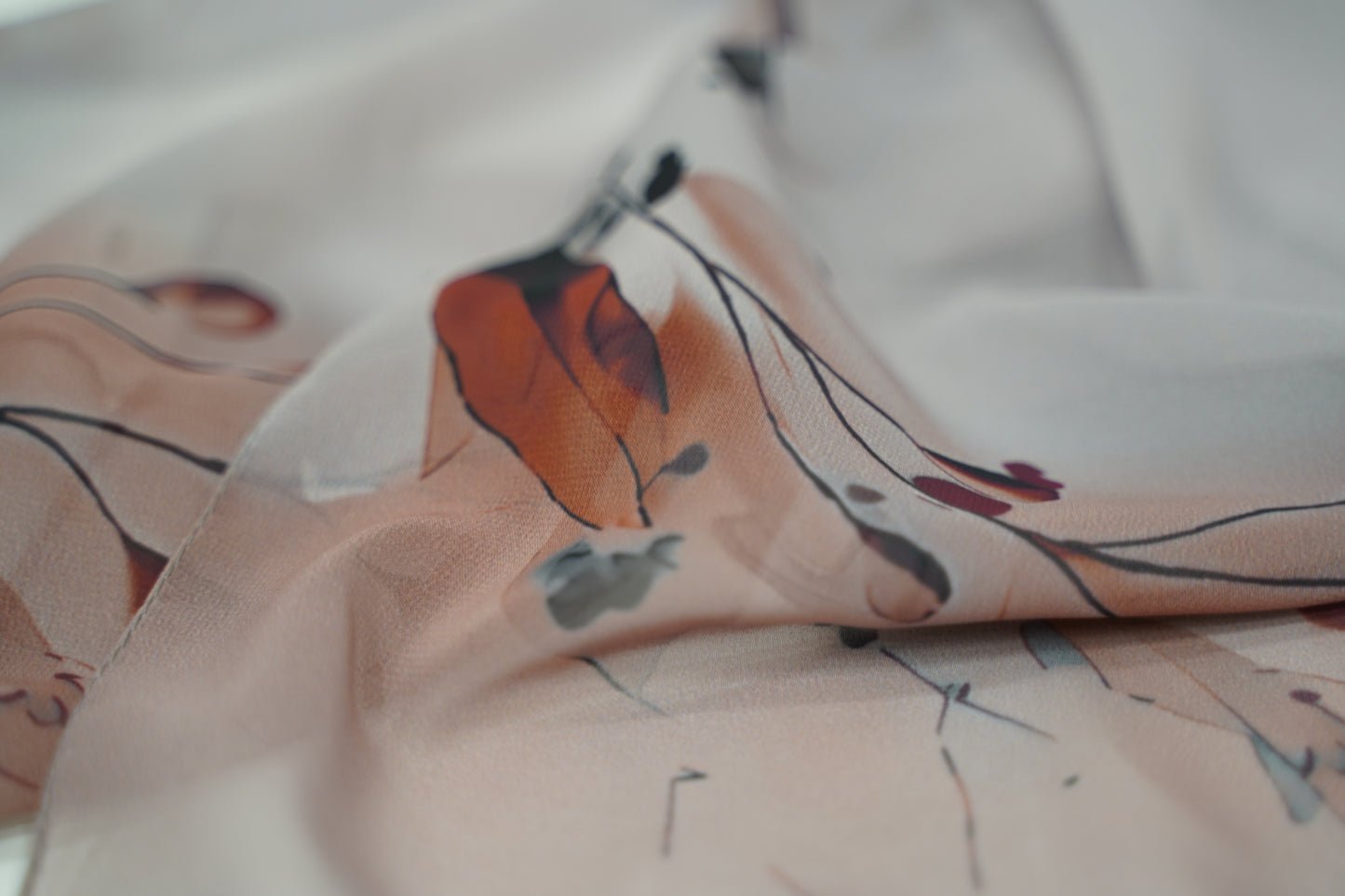 Foulard imprimé crepe chiffon