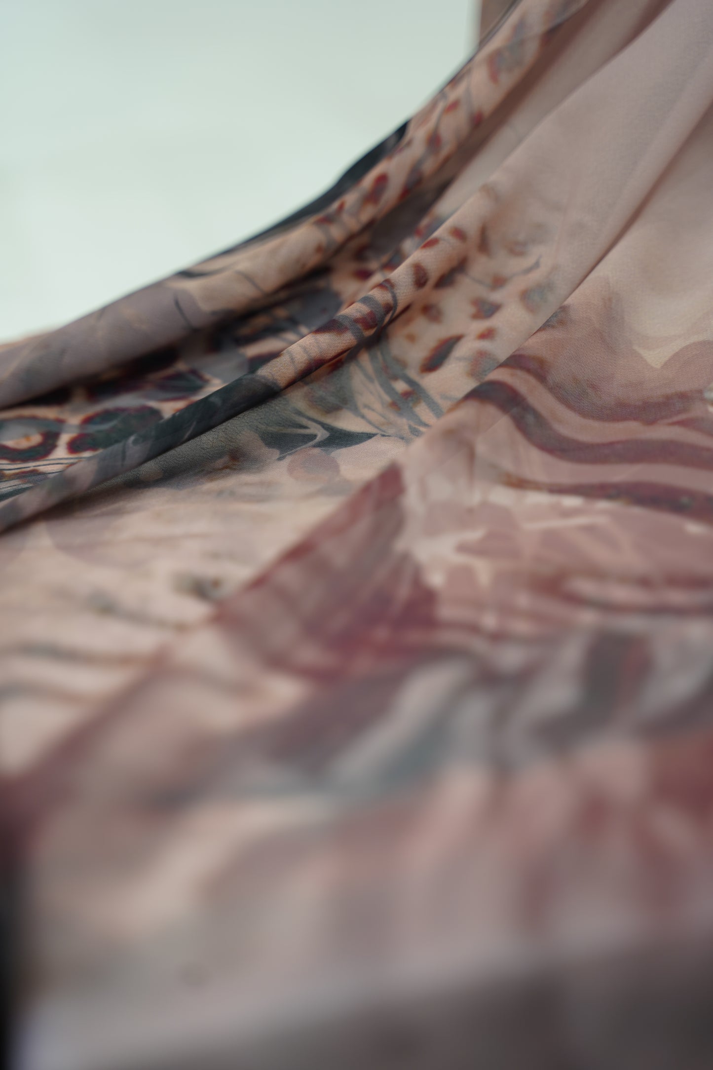 Foulard imprimé crepe chiffon