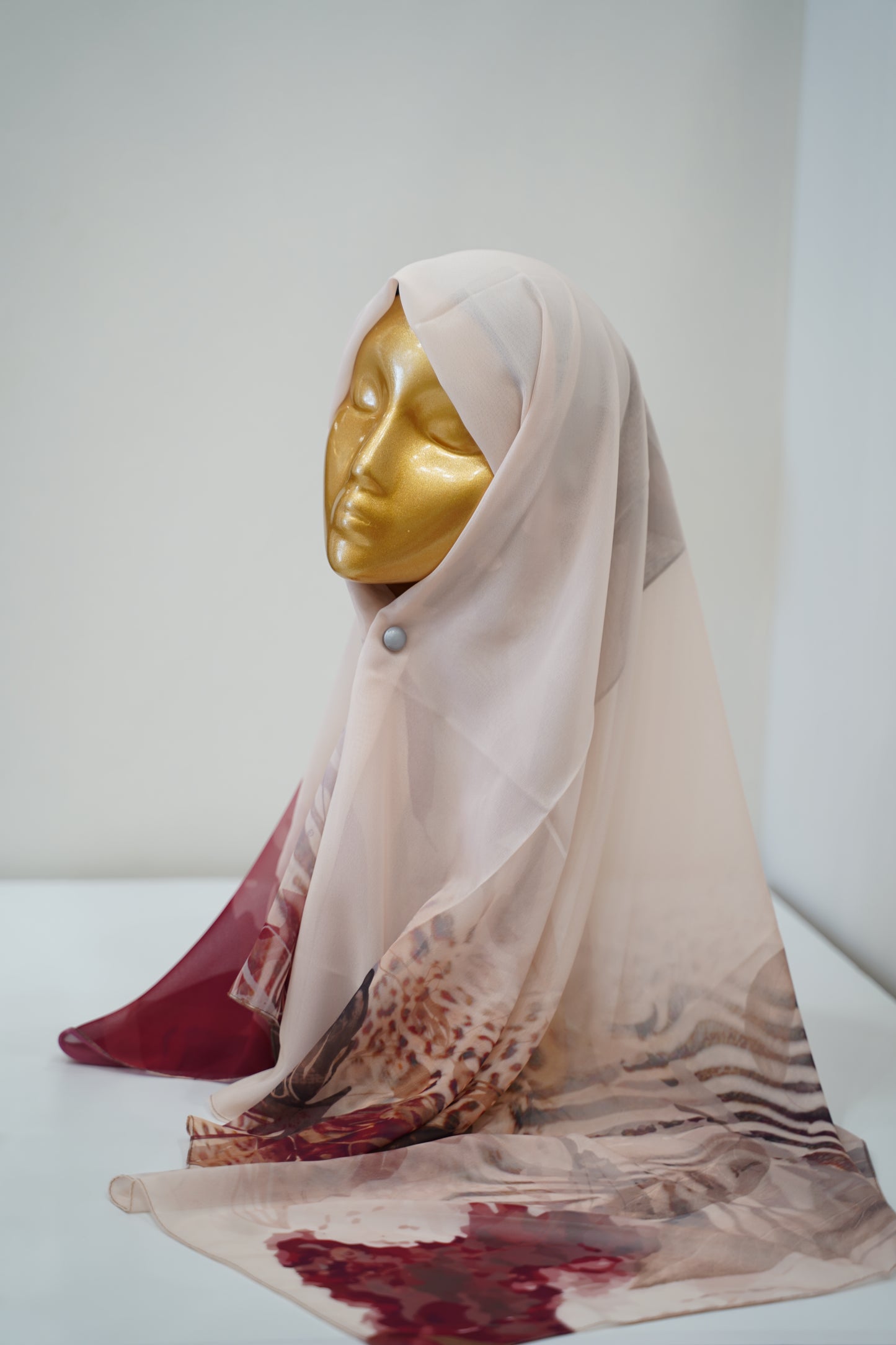 Foulard imprimé crepe chiffon
