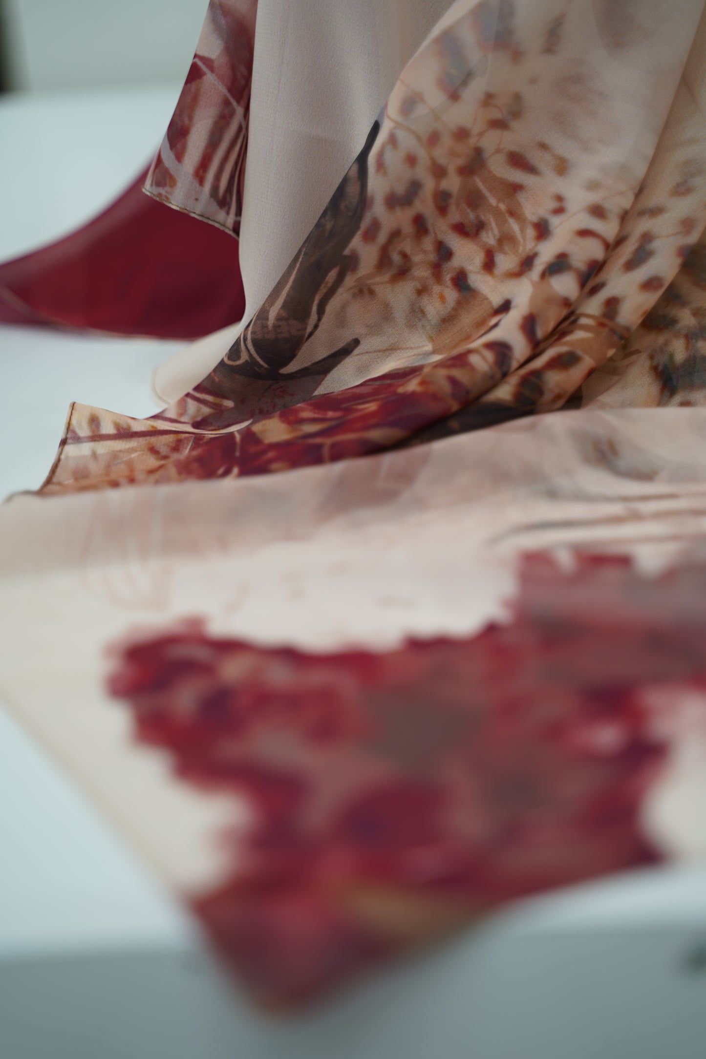 Foulard imprimé crepe chiffon